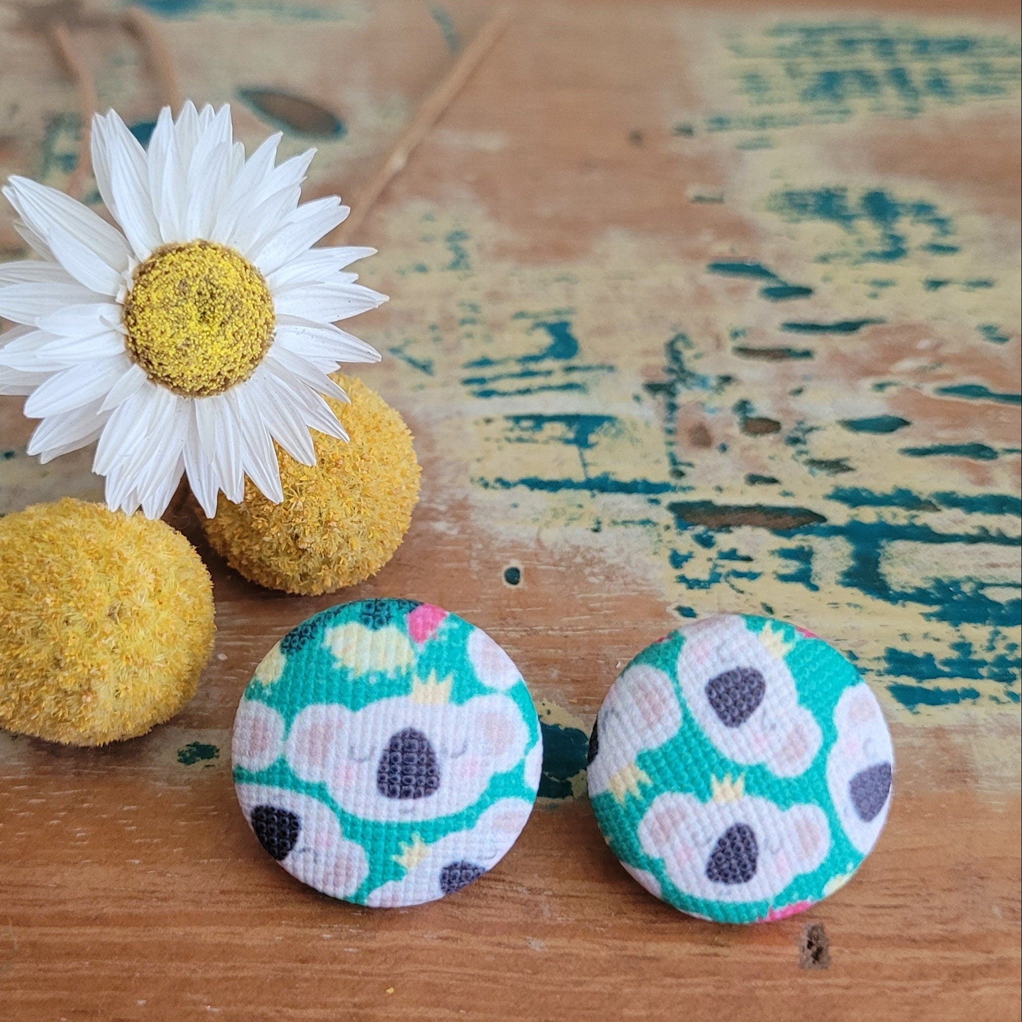 Koala button stud earrings