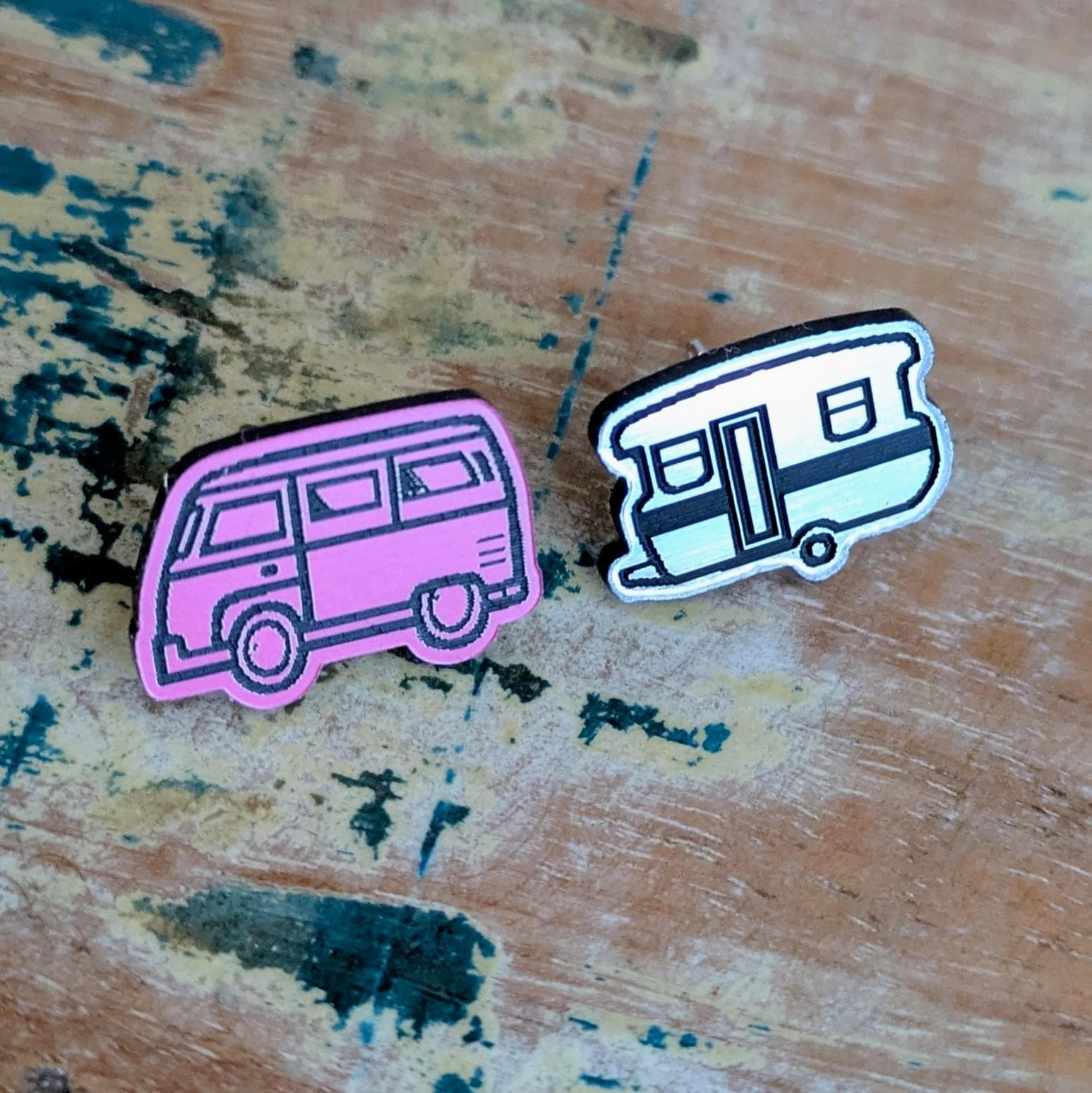 Microbus & Caravan stud earrings