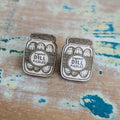 Pickle Jar wooden stud earrings