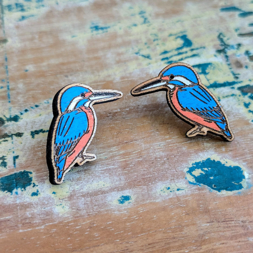 King Fisher Bird Stud earrings