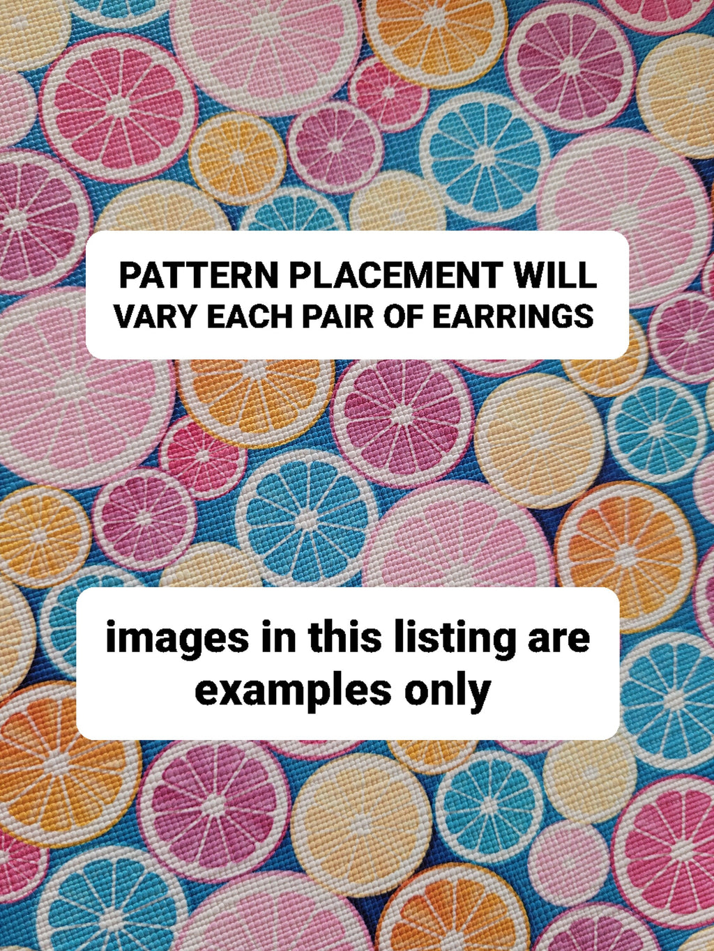 Grapefruit Button stud earrings