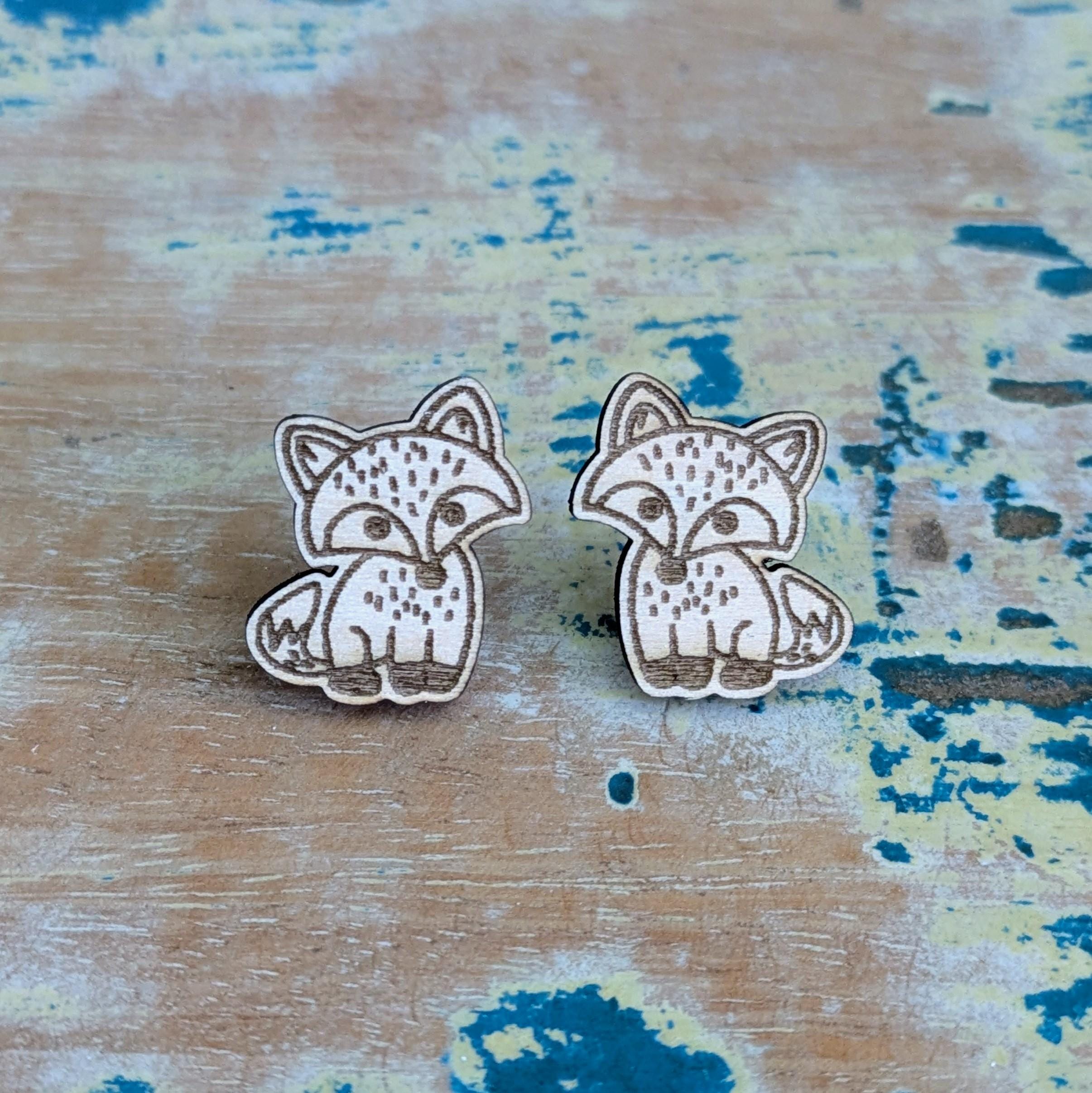 Fox stud earrings