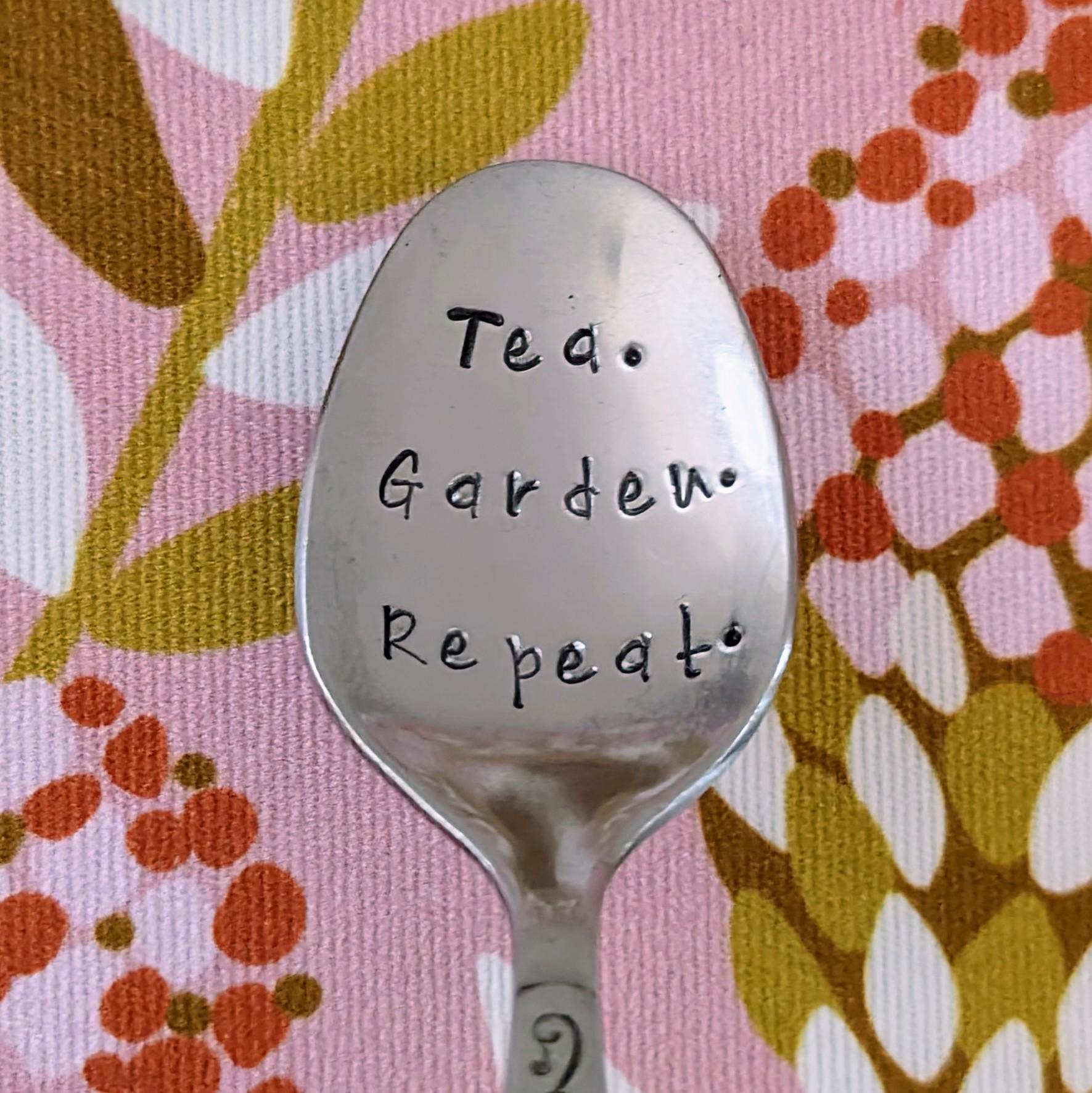 Tea. Garden. Repeat. - Quote Cutlery (Spoon)