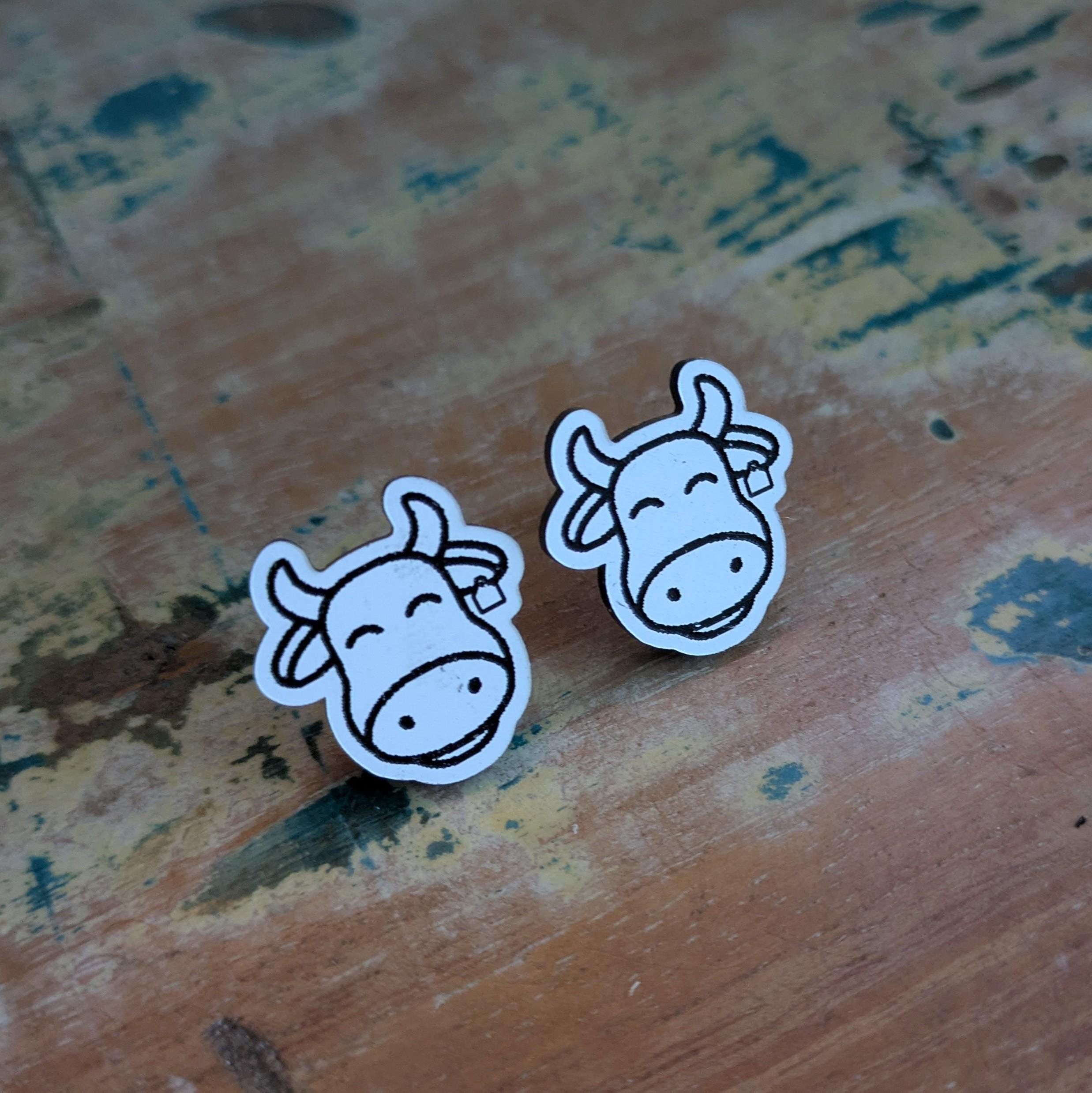 Cow Acrylic Stud earrings