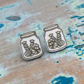 Lolly Jar wooden stud earrings