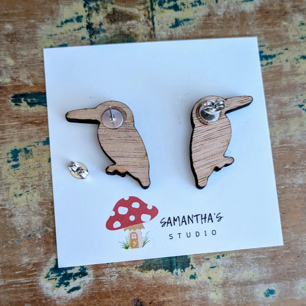 King Fisher Bird Stud earrings