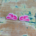 Country Cowgirl Hat Stud Earrings