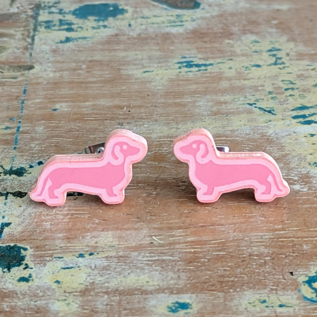 Dachshund Dog Acrylic Stud earrings