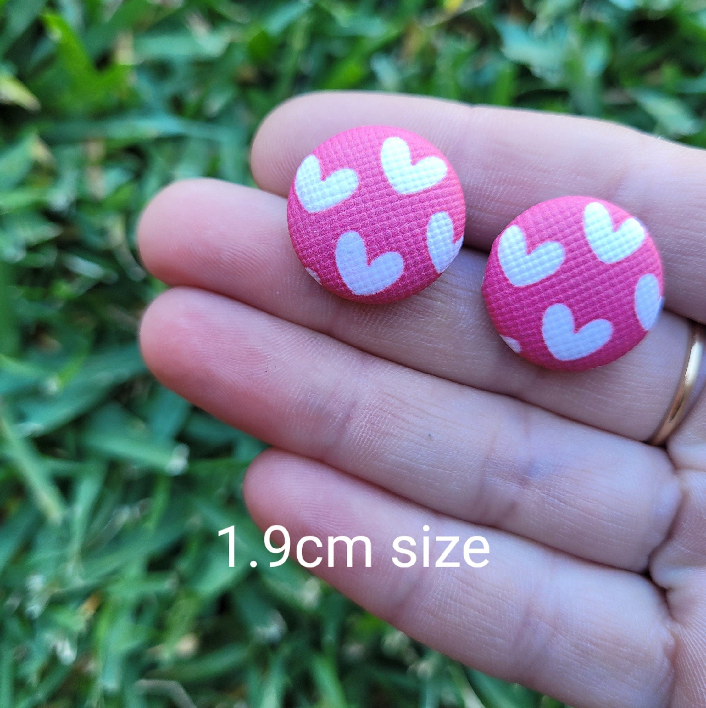 Sweet Heart Button Stud Earrings, Love stud earrings