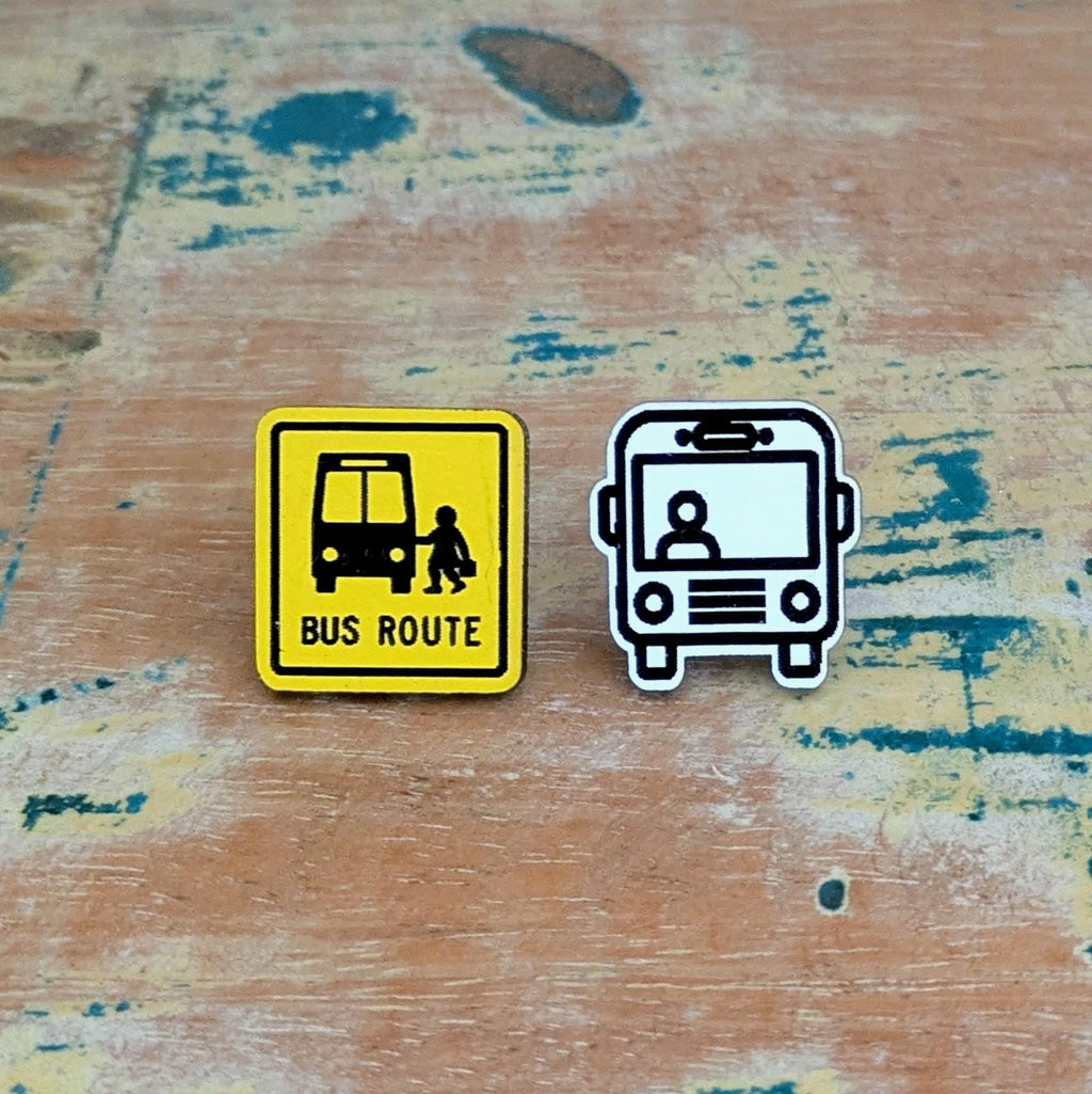 Bus Route Stud Earrings