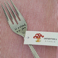 Hooked on You - Quote Cutlery (Fork) Word forks, Upcycled vintage cutlery