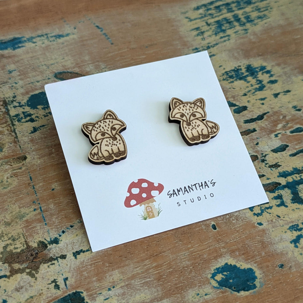 Fox stud earrings