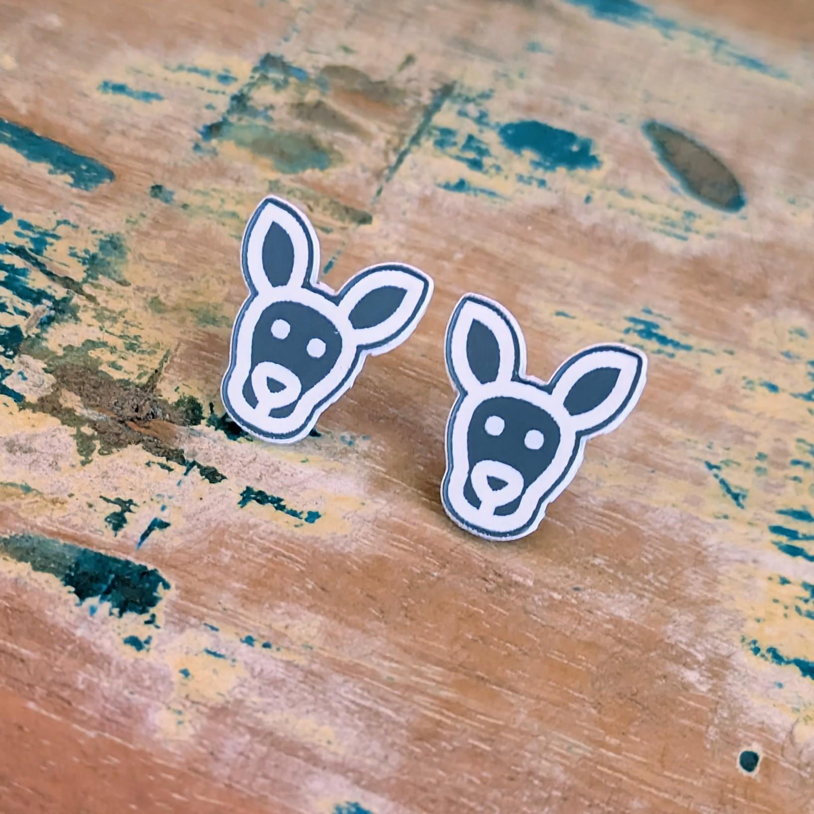 Kangaroo Stud earrings,  Acrylic Stud earrings