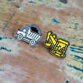 Dump truck & Digger acrylic earrings
