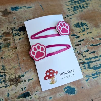 DOG PAW HAIR CLIPS