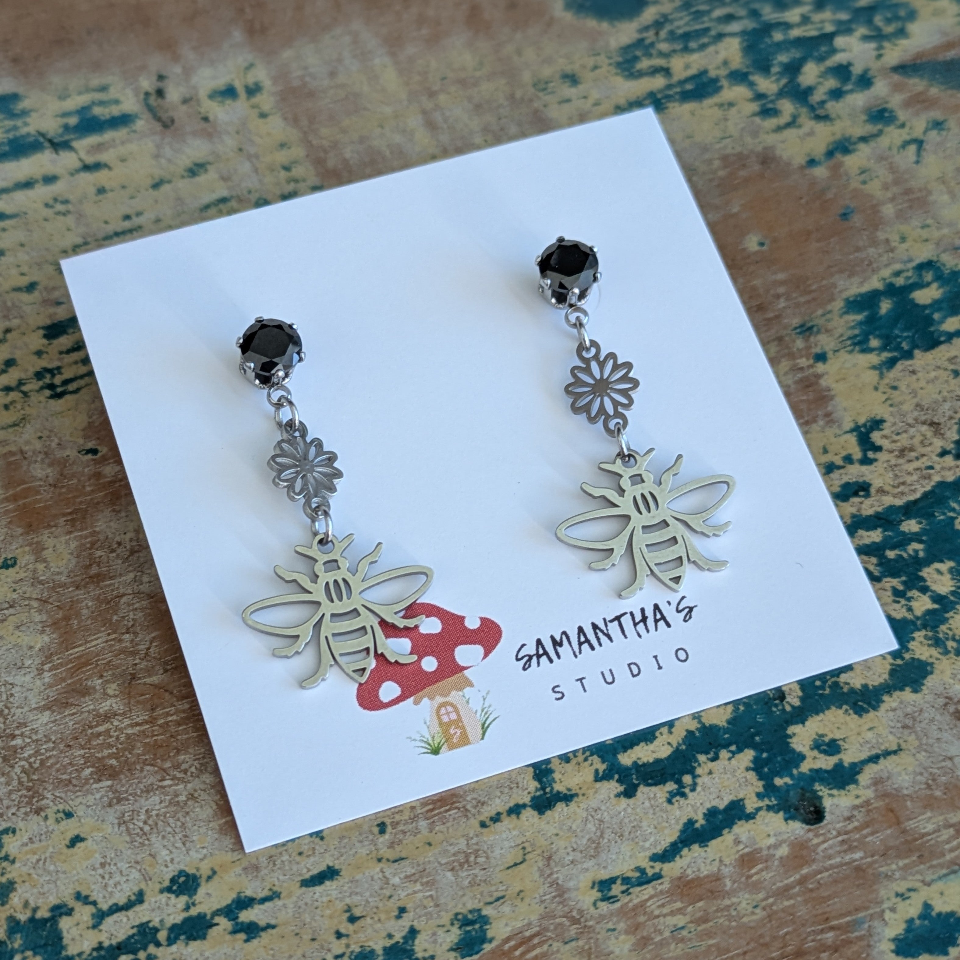Bee In The Flower Fields Earrings
