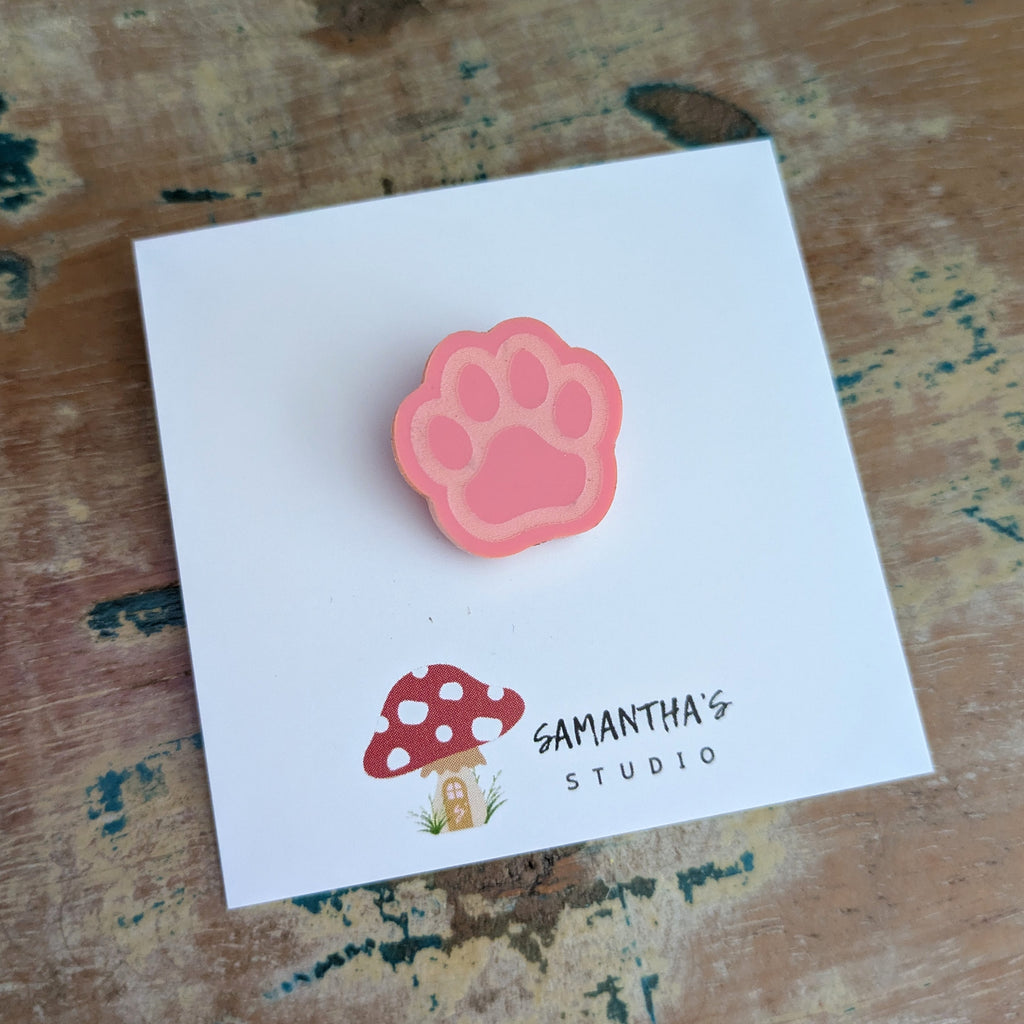 Paw Print Hat Pin