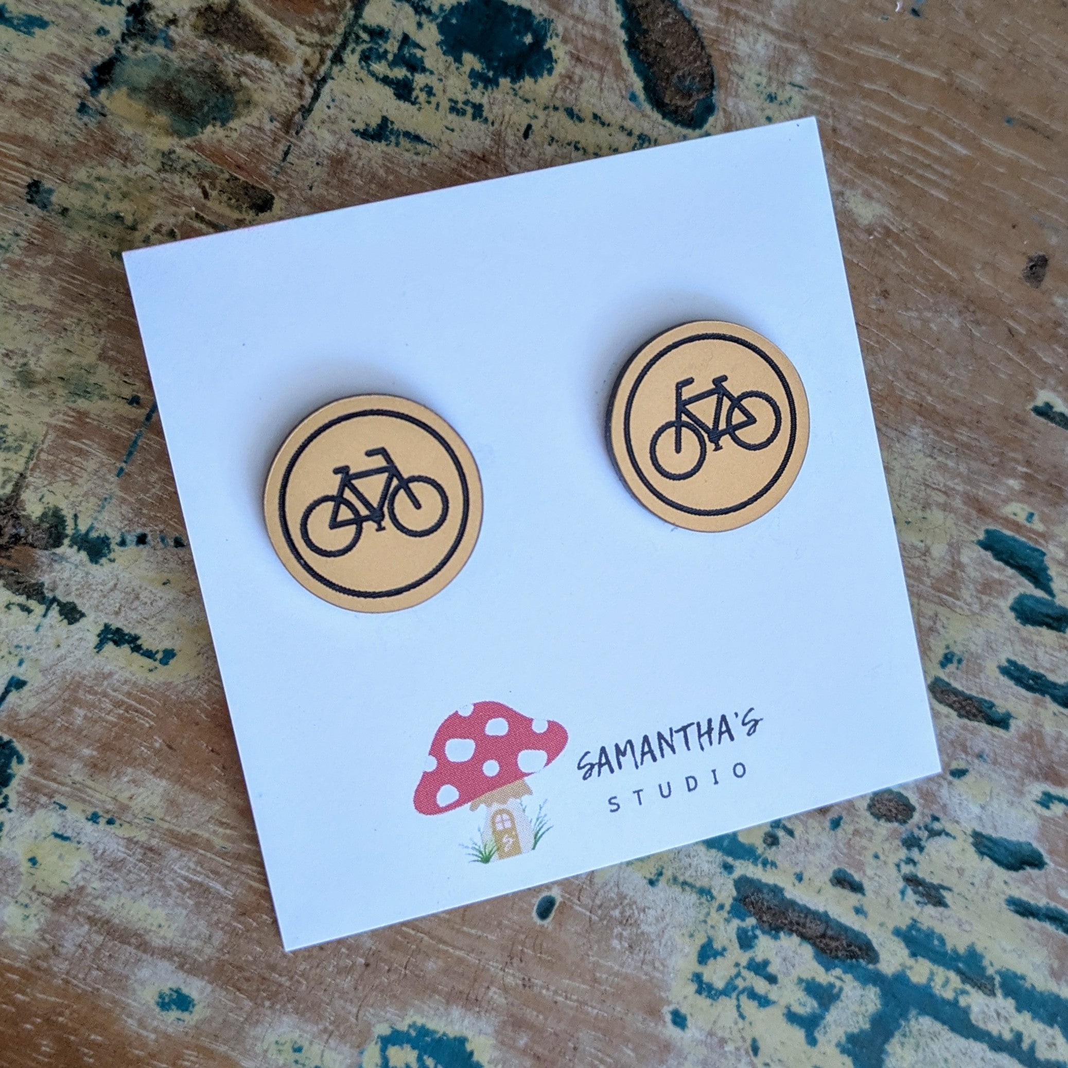 Bike Disc Stud earrings