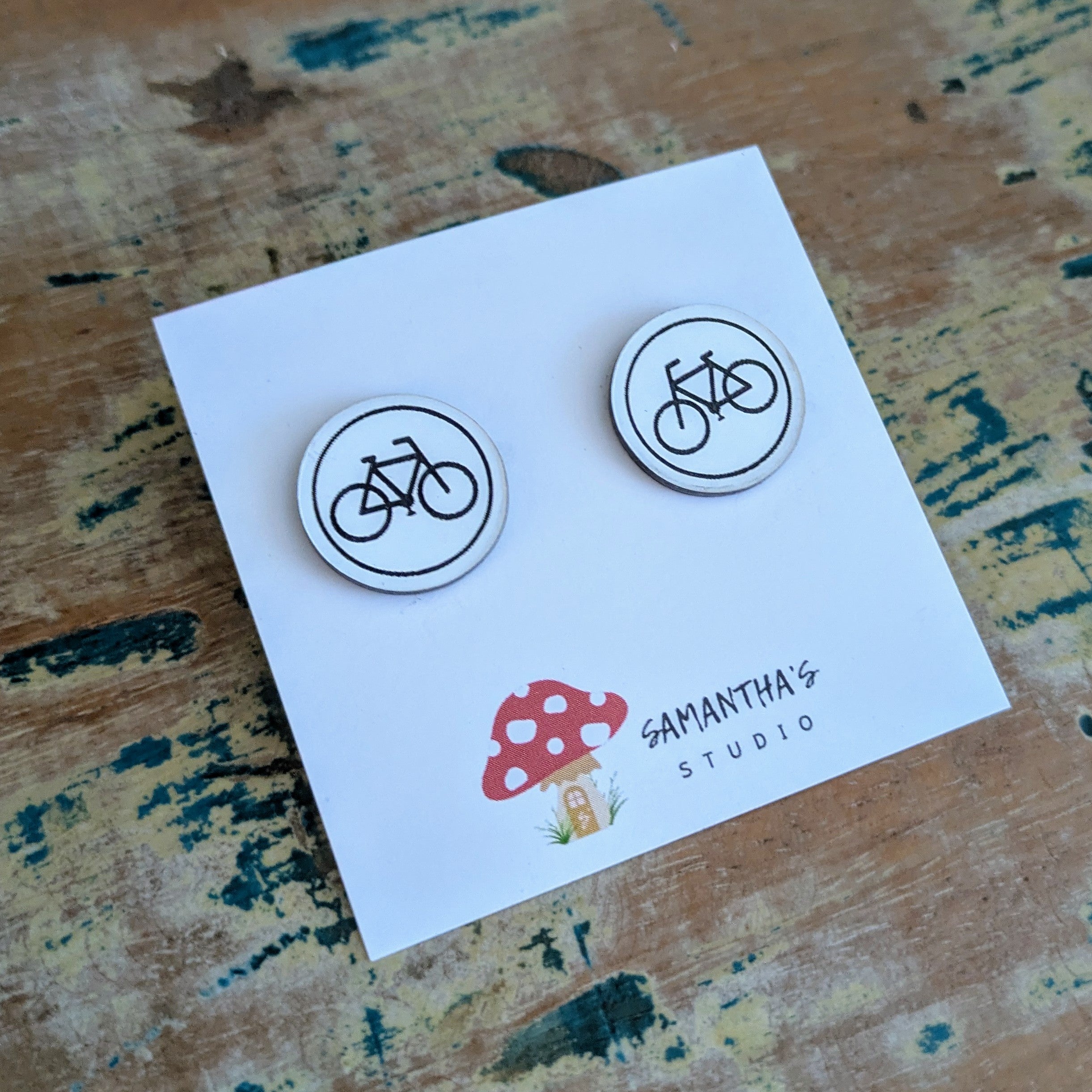 Bike Disc Stud earrings