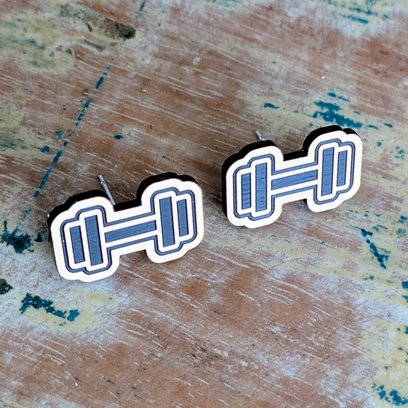 Gym weights Acrylic Stud Earrings