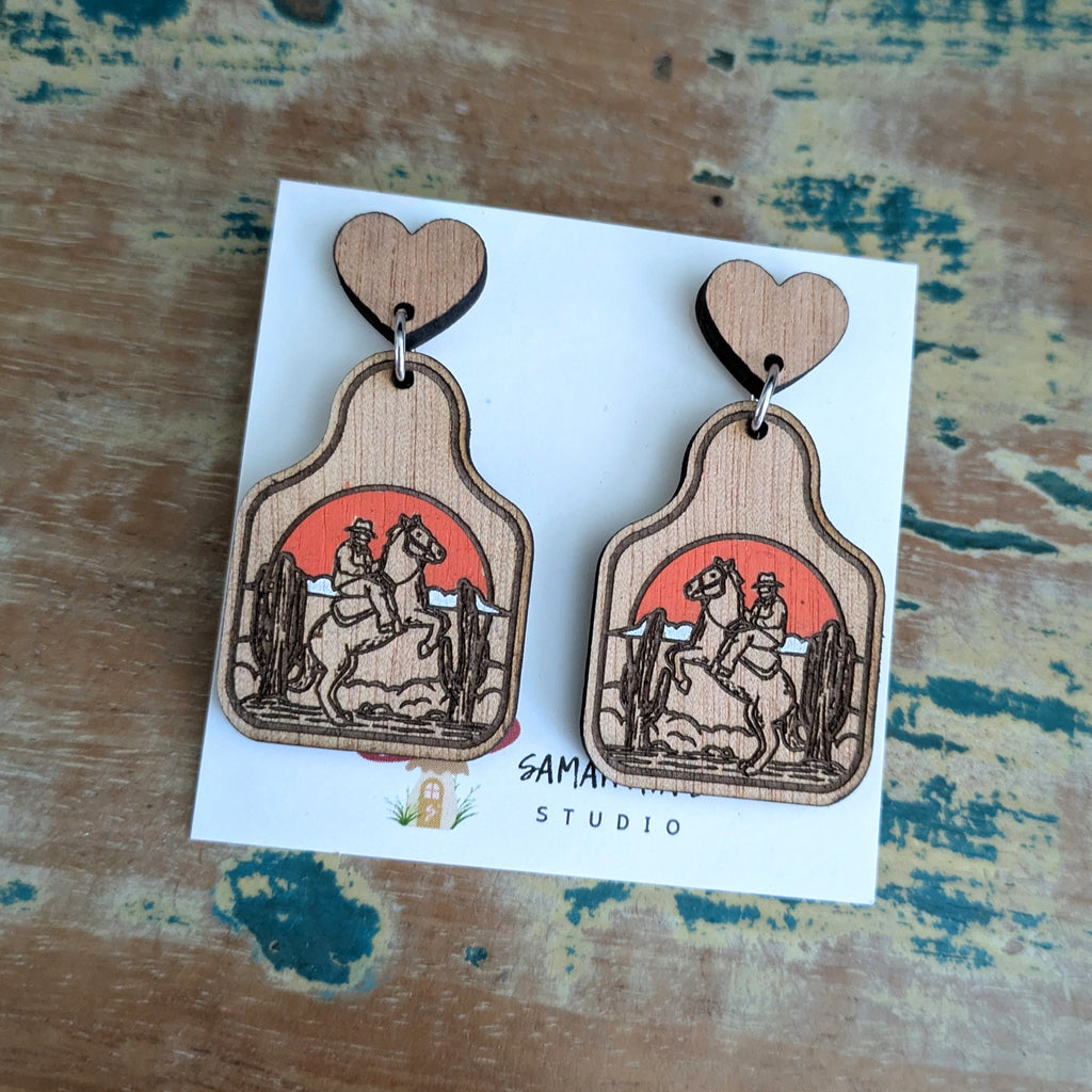 Western County Tag Dangle Earrings (Copy)