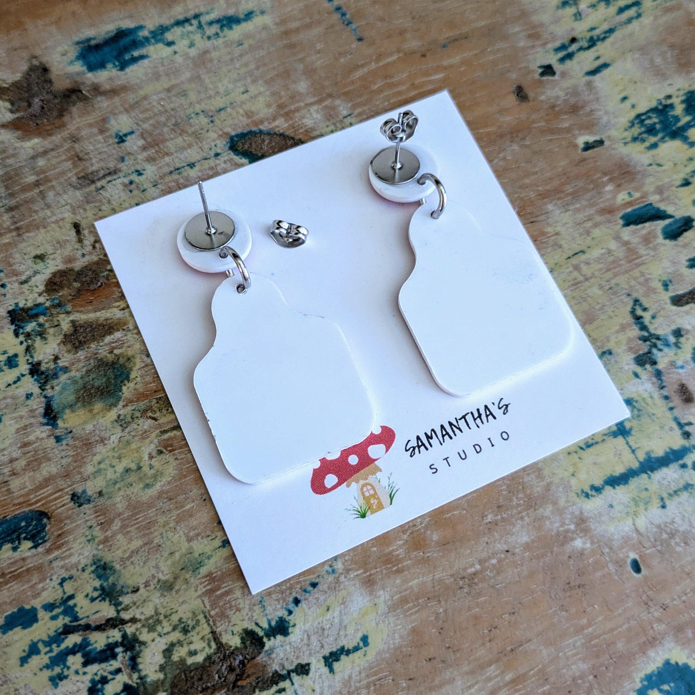 Cattle & Animal Tag Acrylic Dangle Earrings