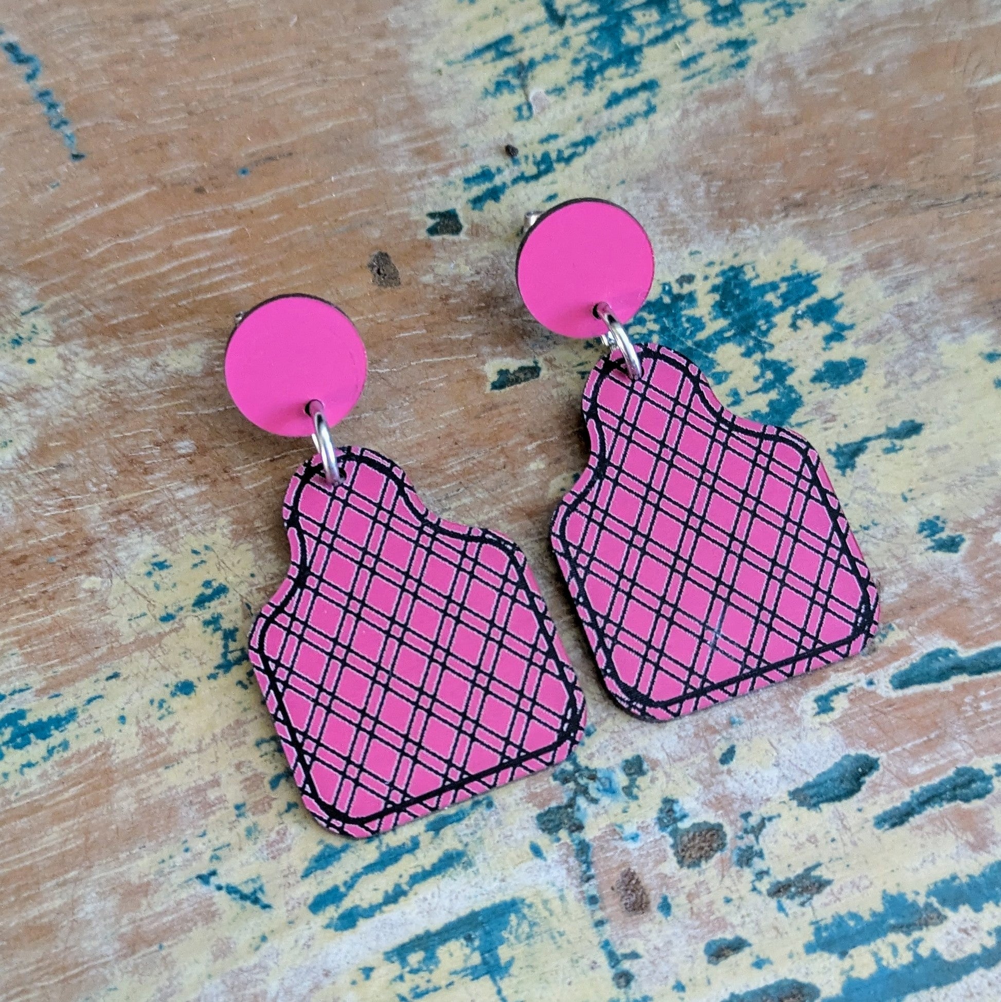 Cattle & Animal Tag Acrylic Dangle Earrings