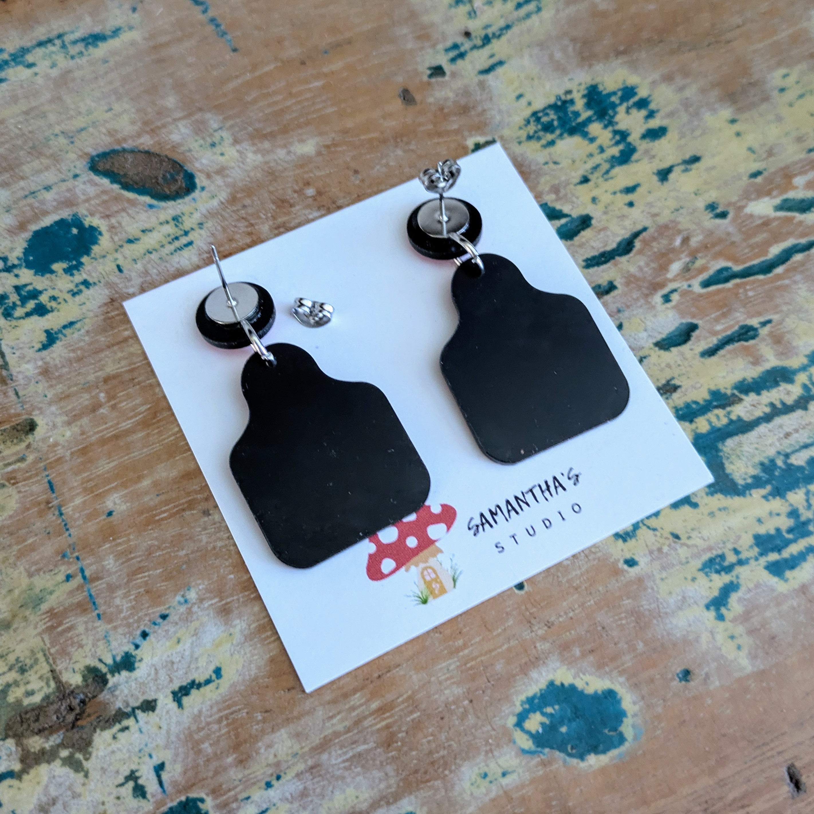 Cattle & Animal Tag Acrylic Dangle Earrings