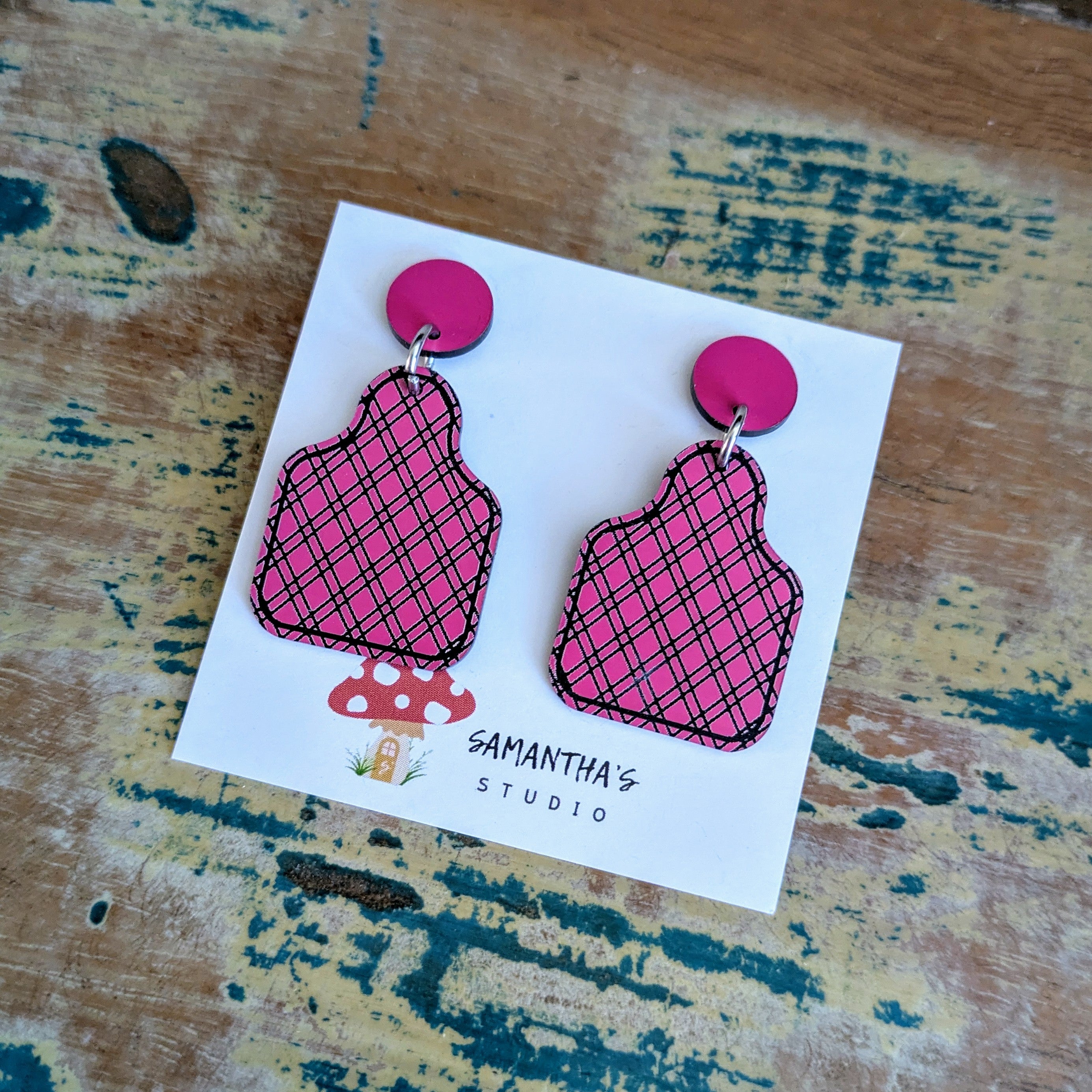 Cattle & Animal Tag Acrylic Dangle Earrings