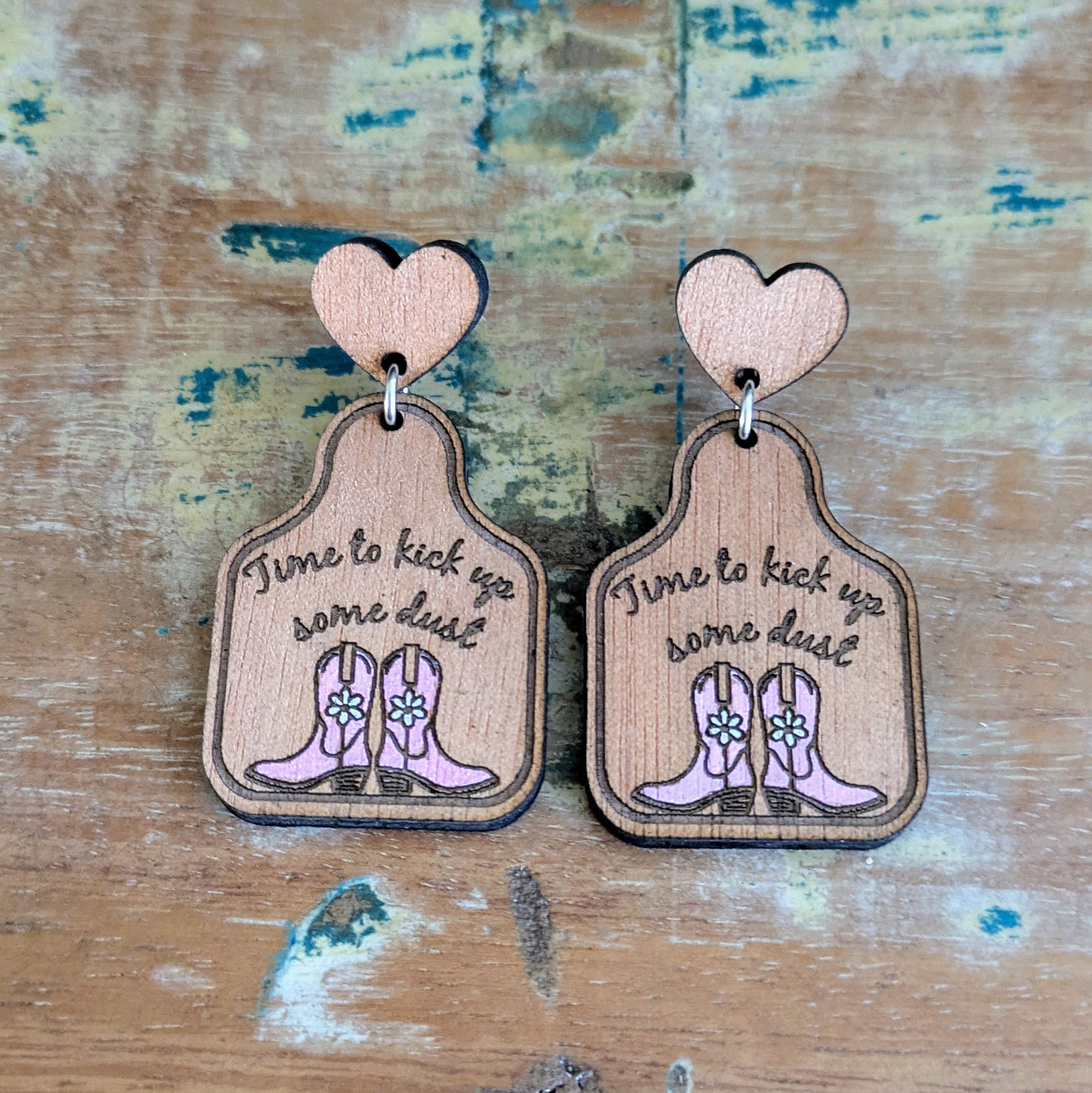 Country Tag Dangle Earrings