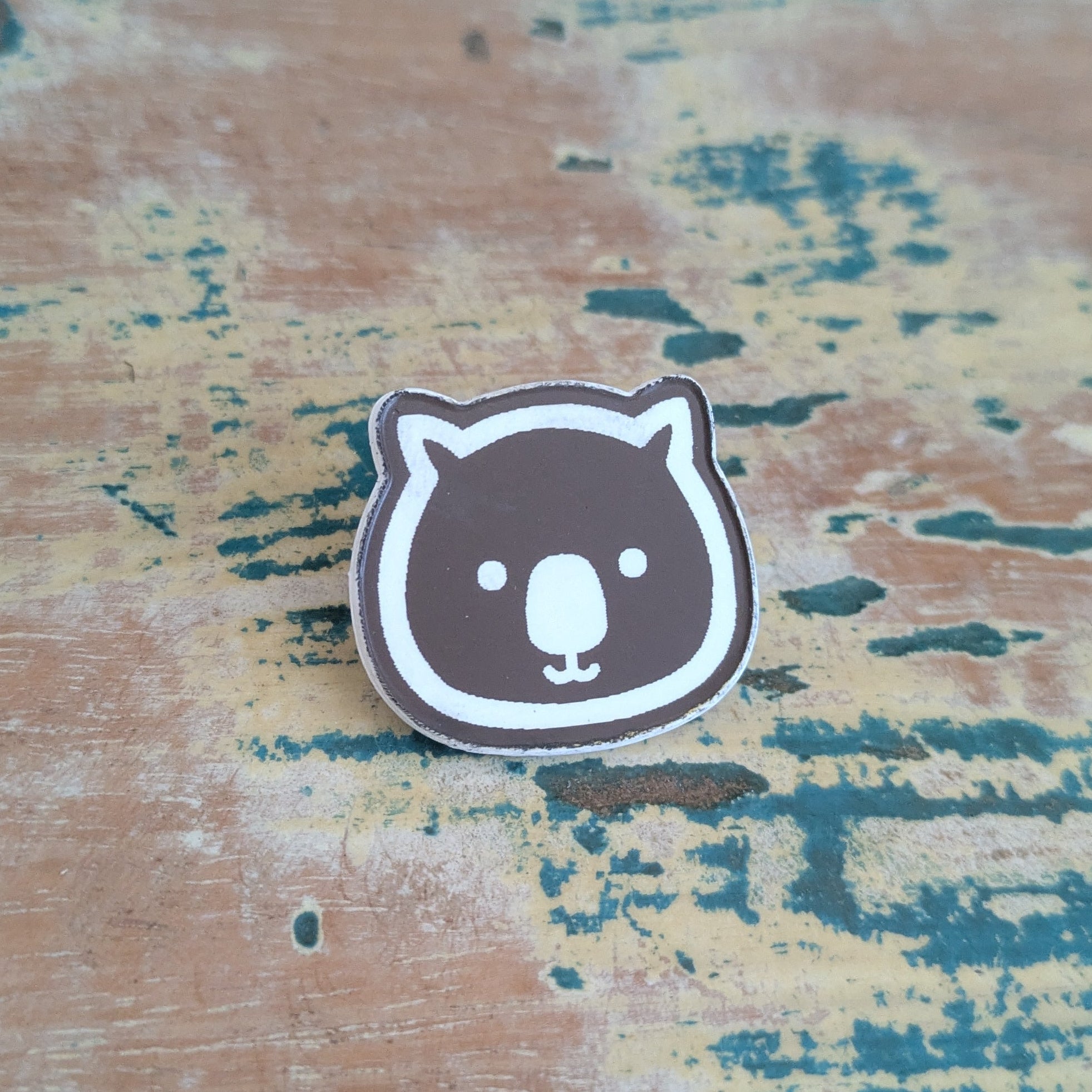 Wombat face earrings