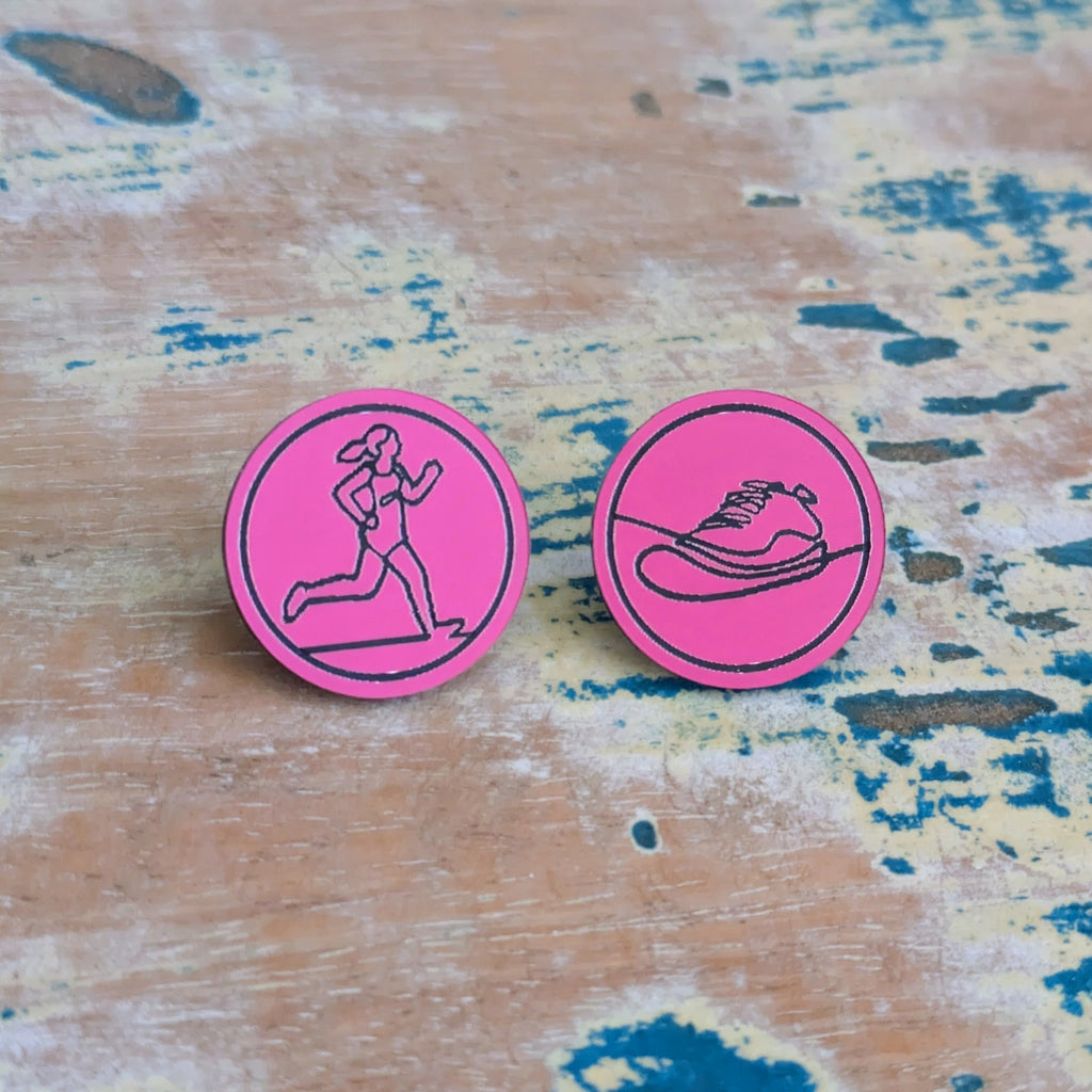 Running Acrylic Stud Earrings