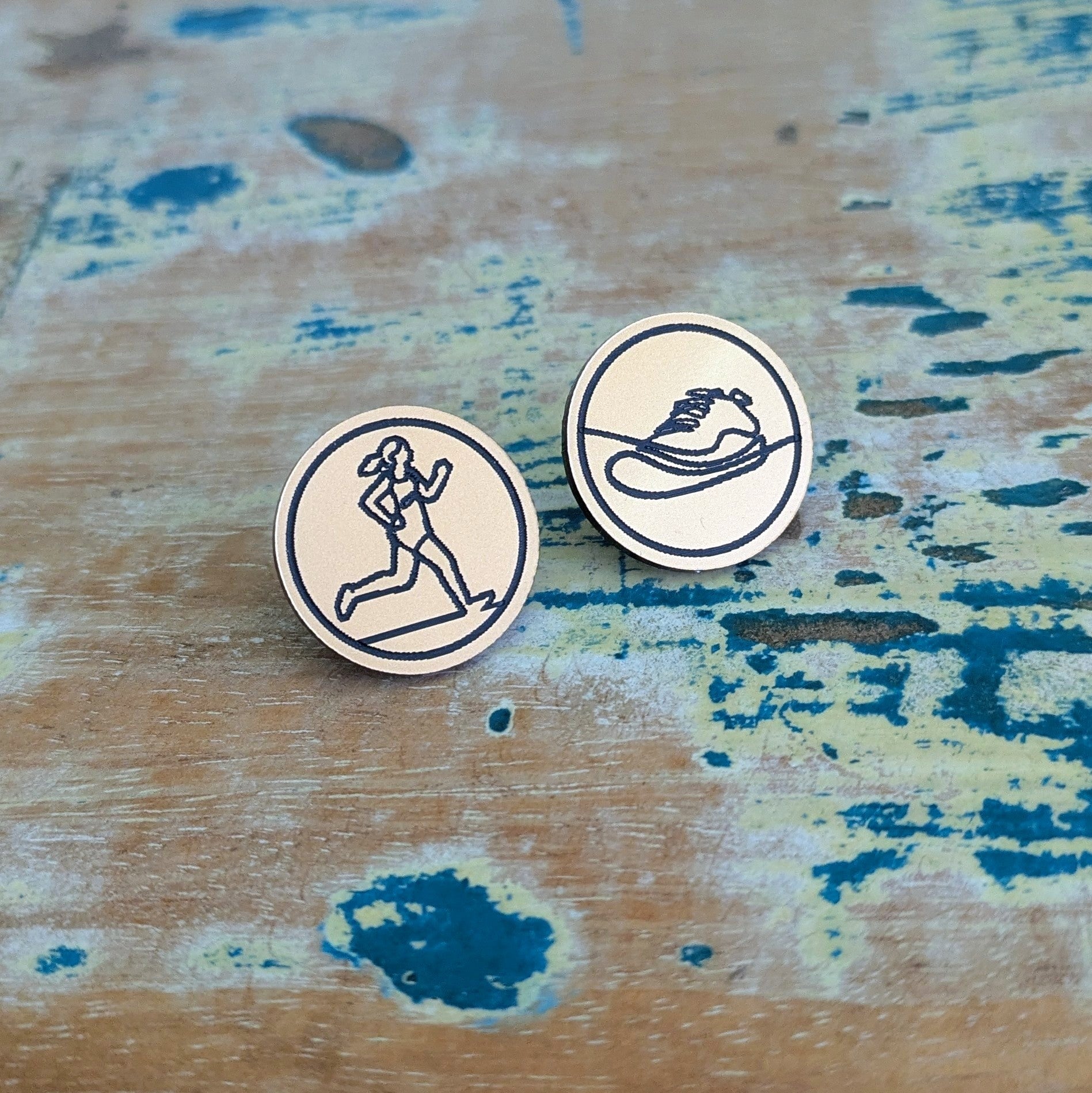 Running Acrylic Stud Earrings