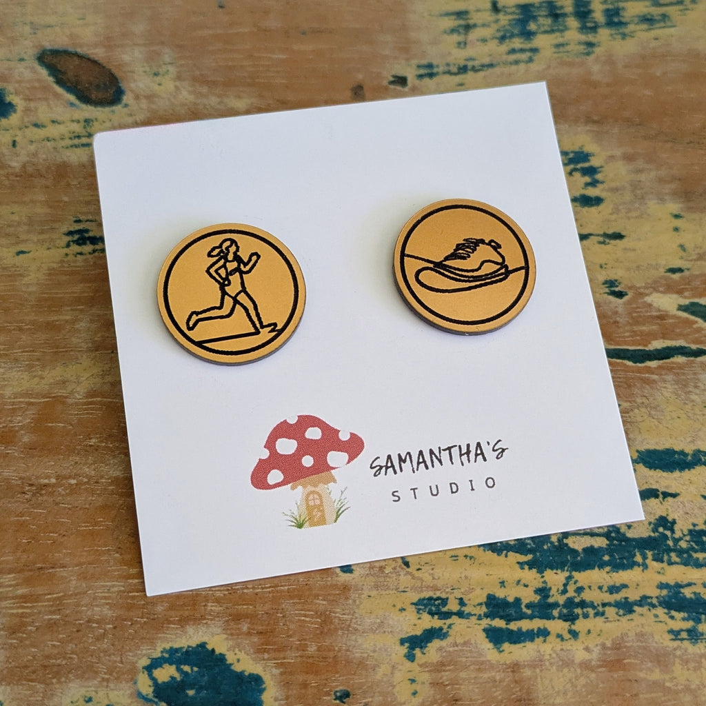 Running Acrylic Stud Earrings