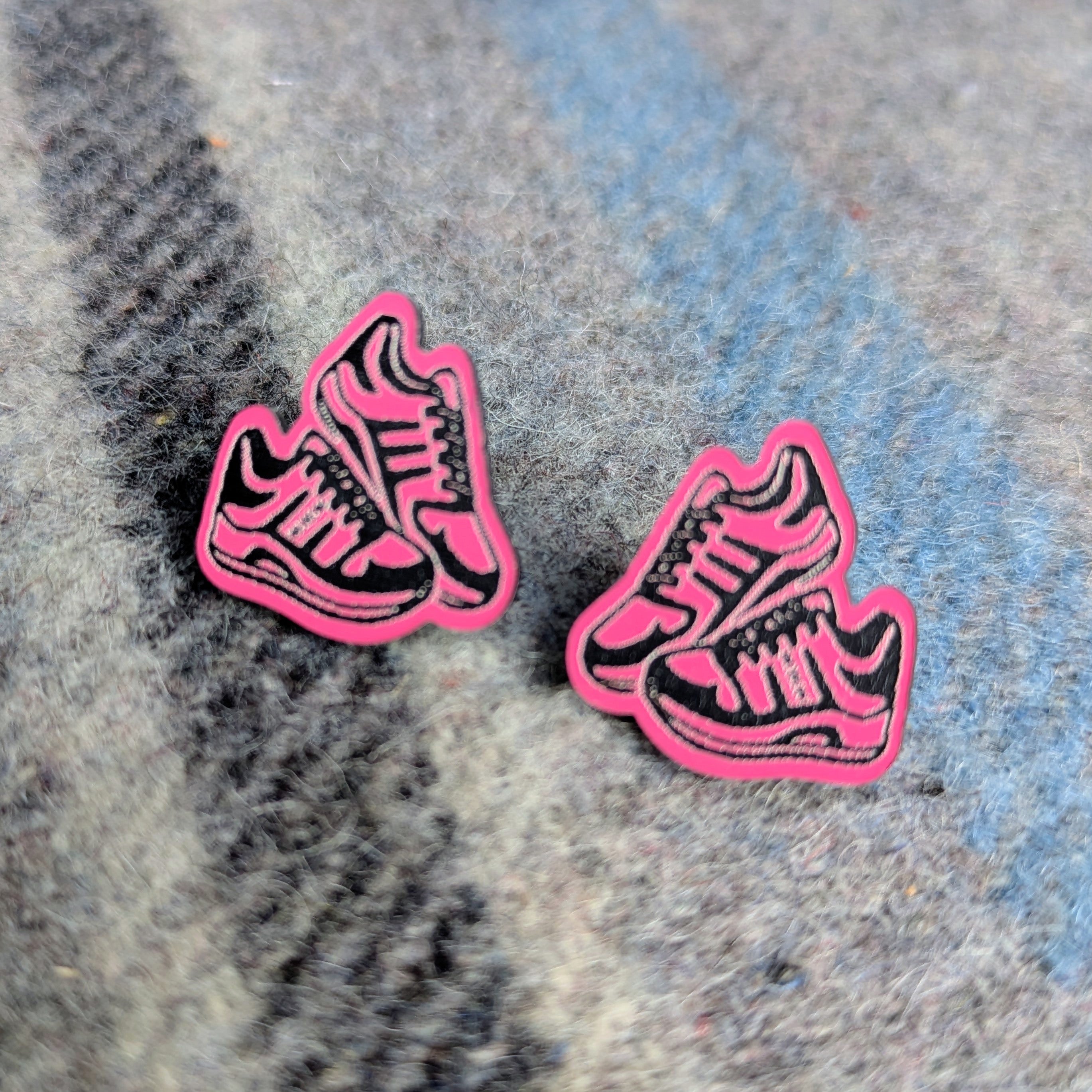 Running Shoes Acrylic Stud Earrings