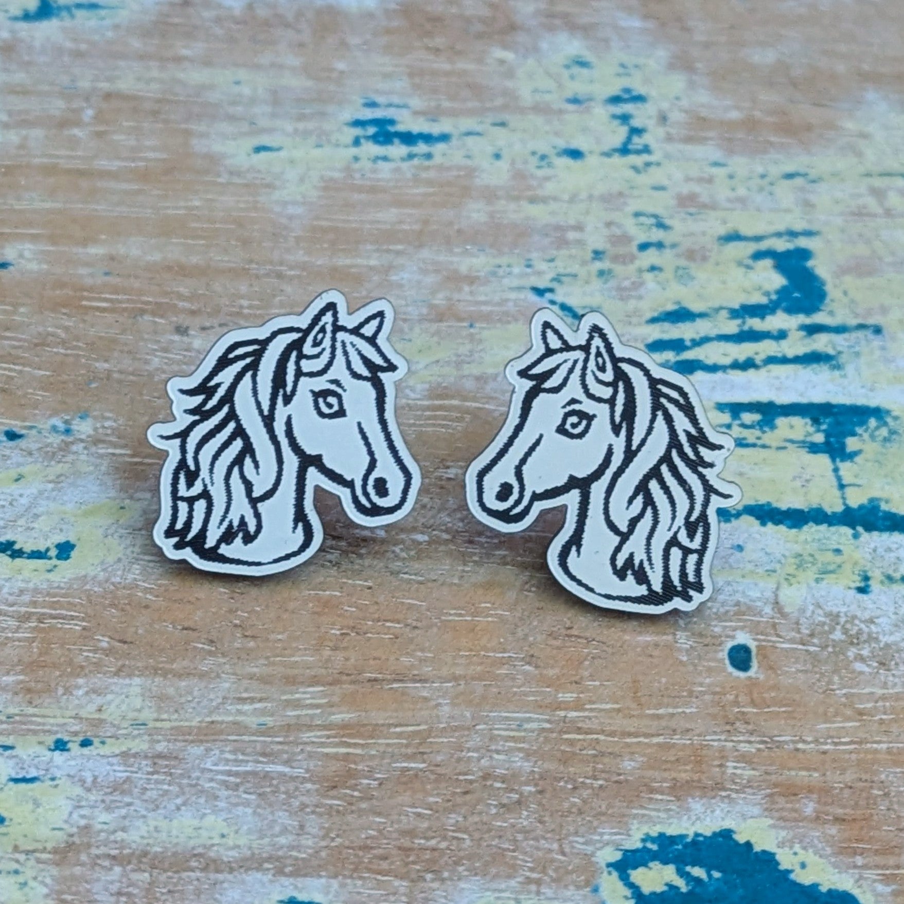 Horse Acrylic Stud Earrings