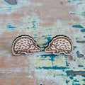 Echidna wooden stud earrings