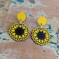 Sunflower Acrylic Dangle Earrings