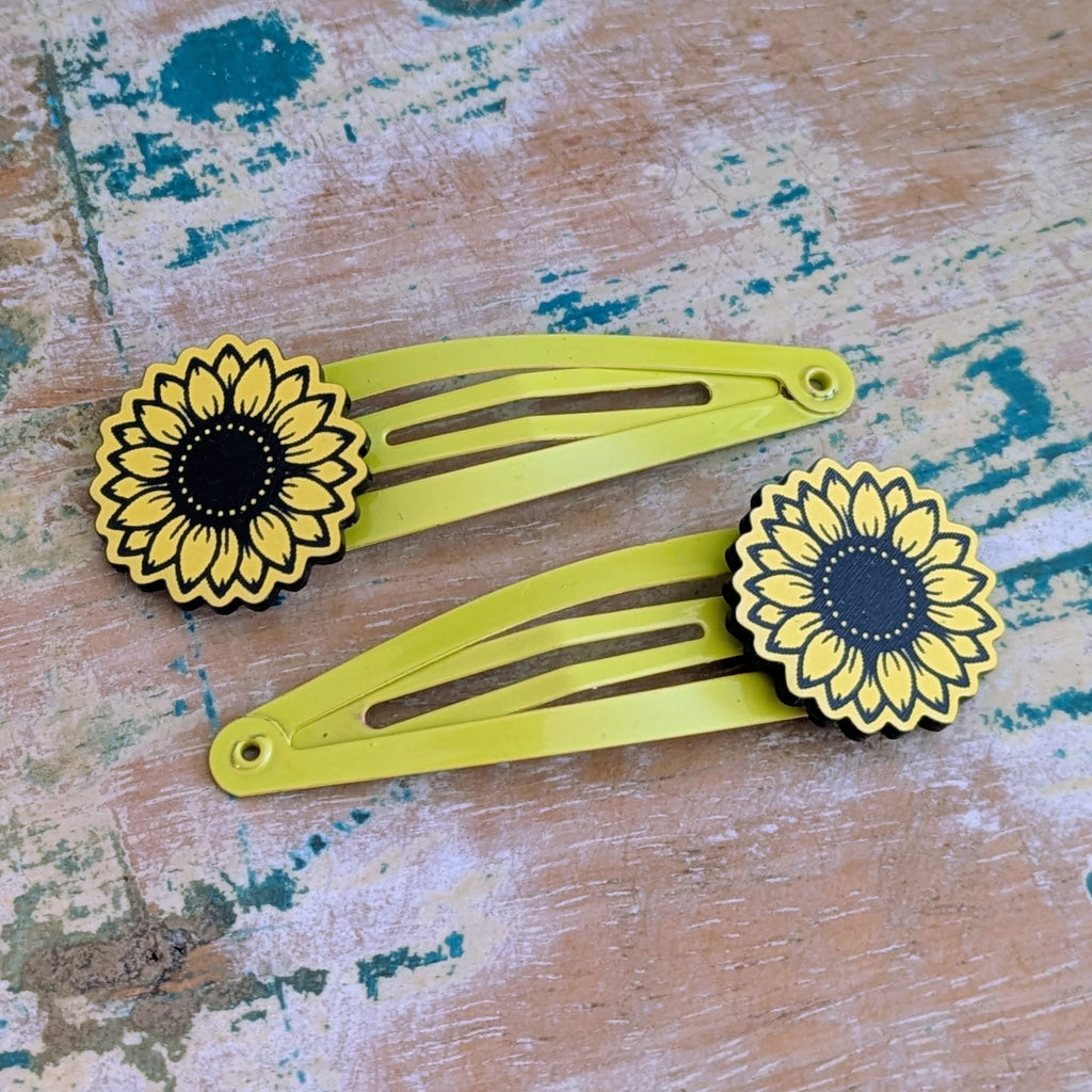 Sunflower Hair Clips