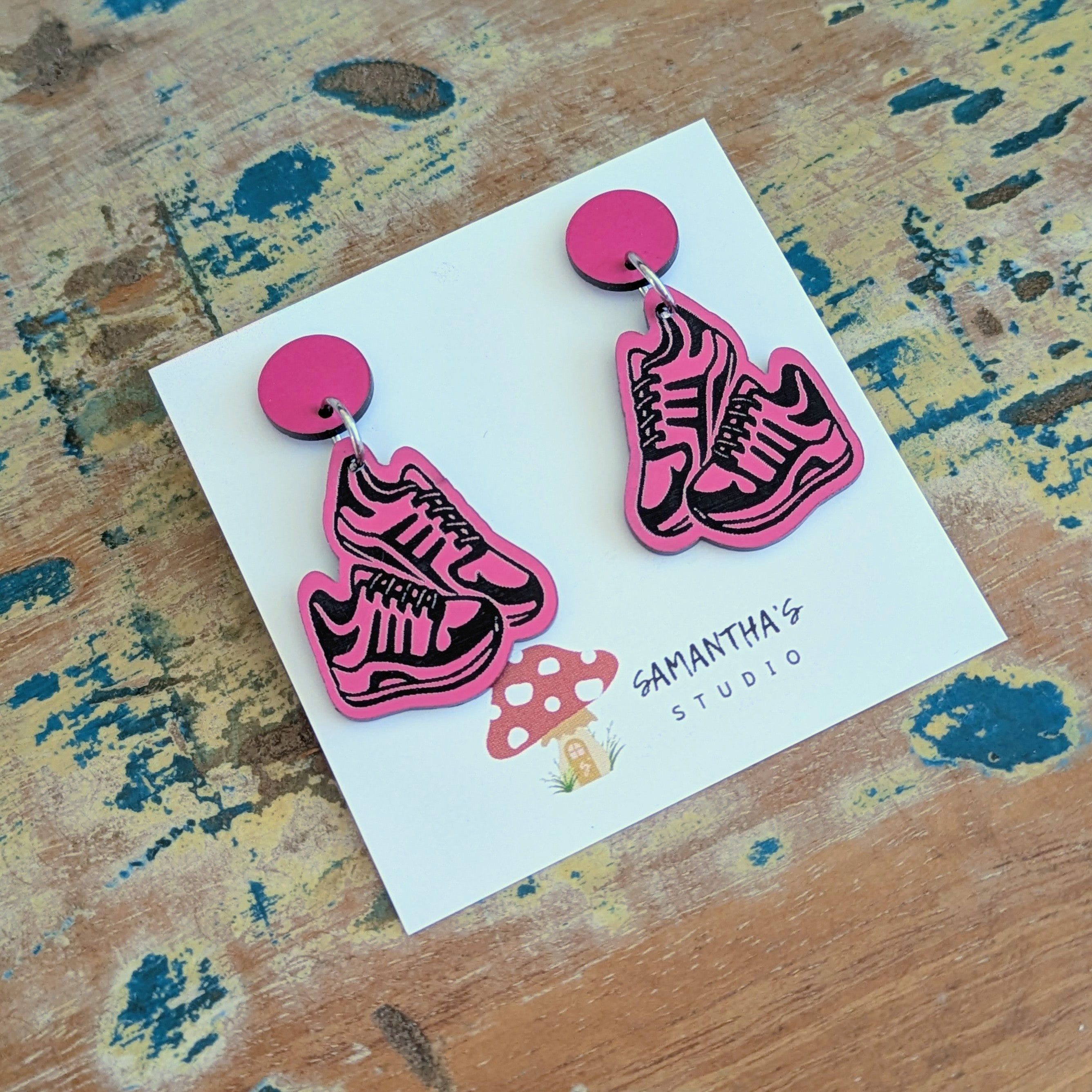 Running Acrylic Dangle Earrings