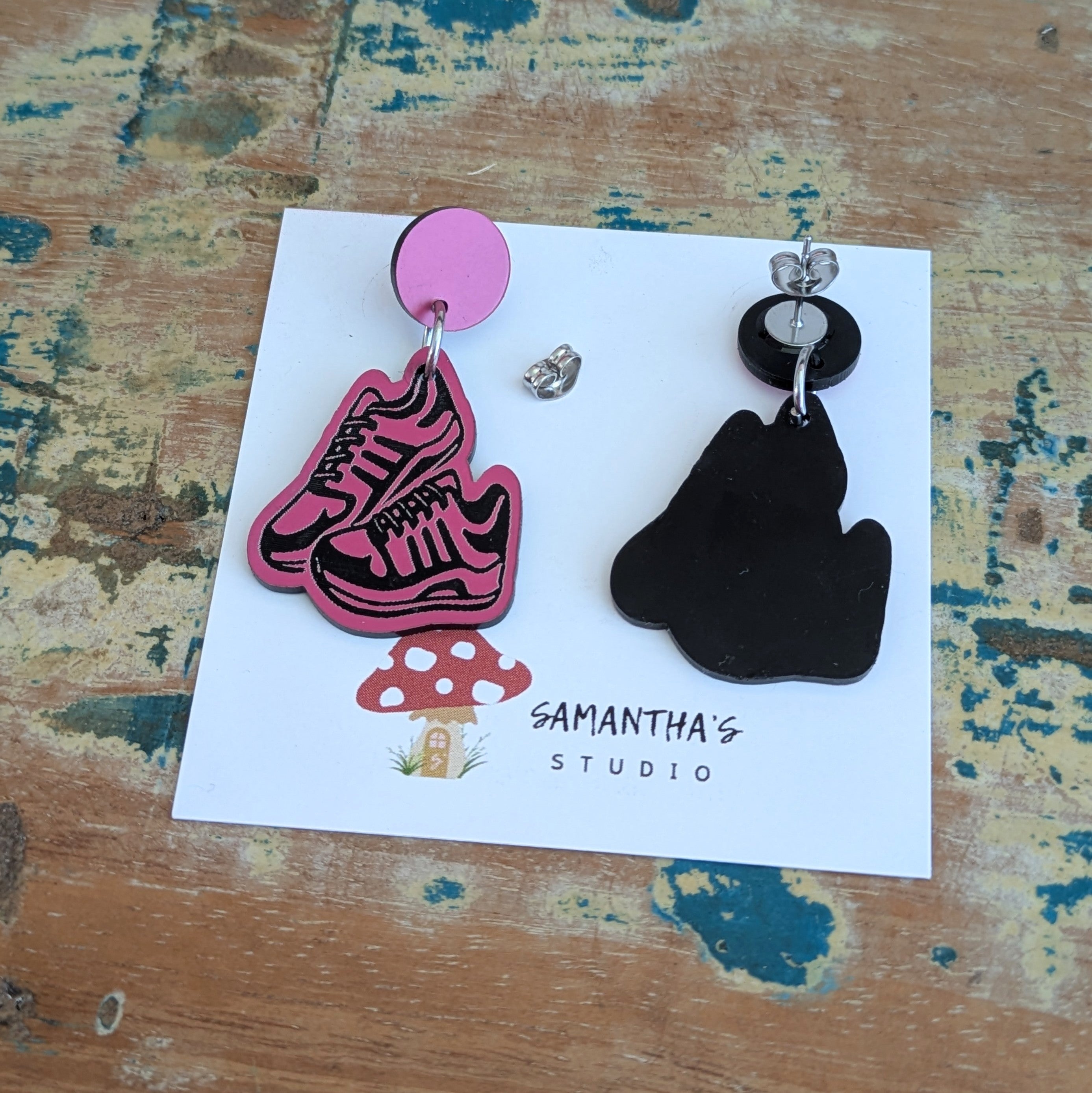 Running Acrylic Dangle Earrings