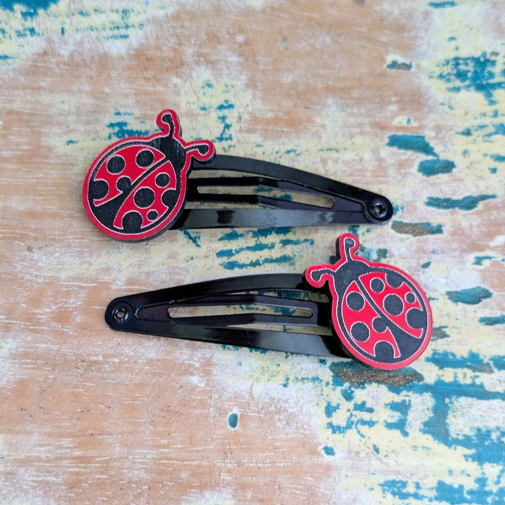 Ladybug Hair Clips