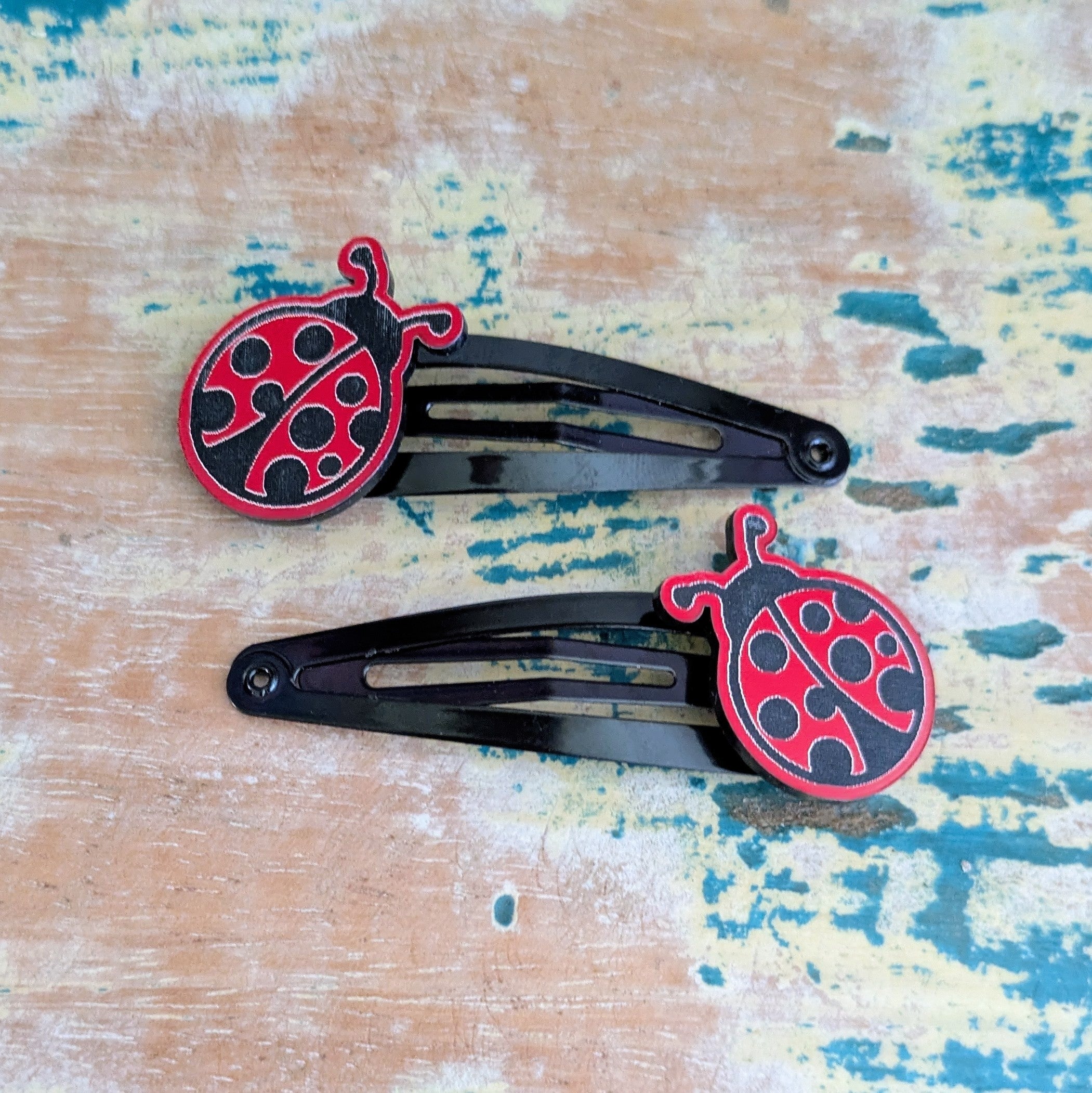Ladybug Hair Clips
