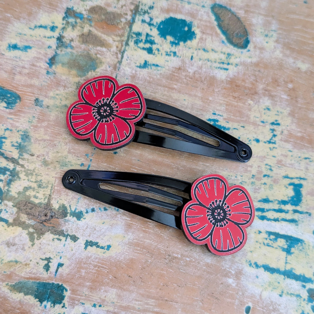 Poppy Hair Clips