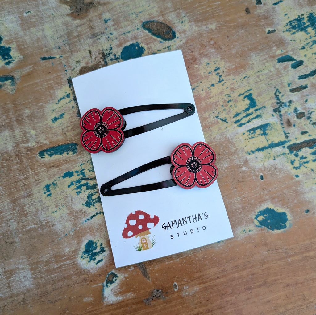 Poppy Hair Clips