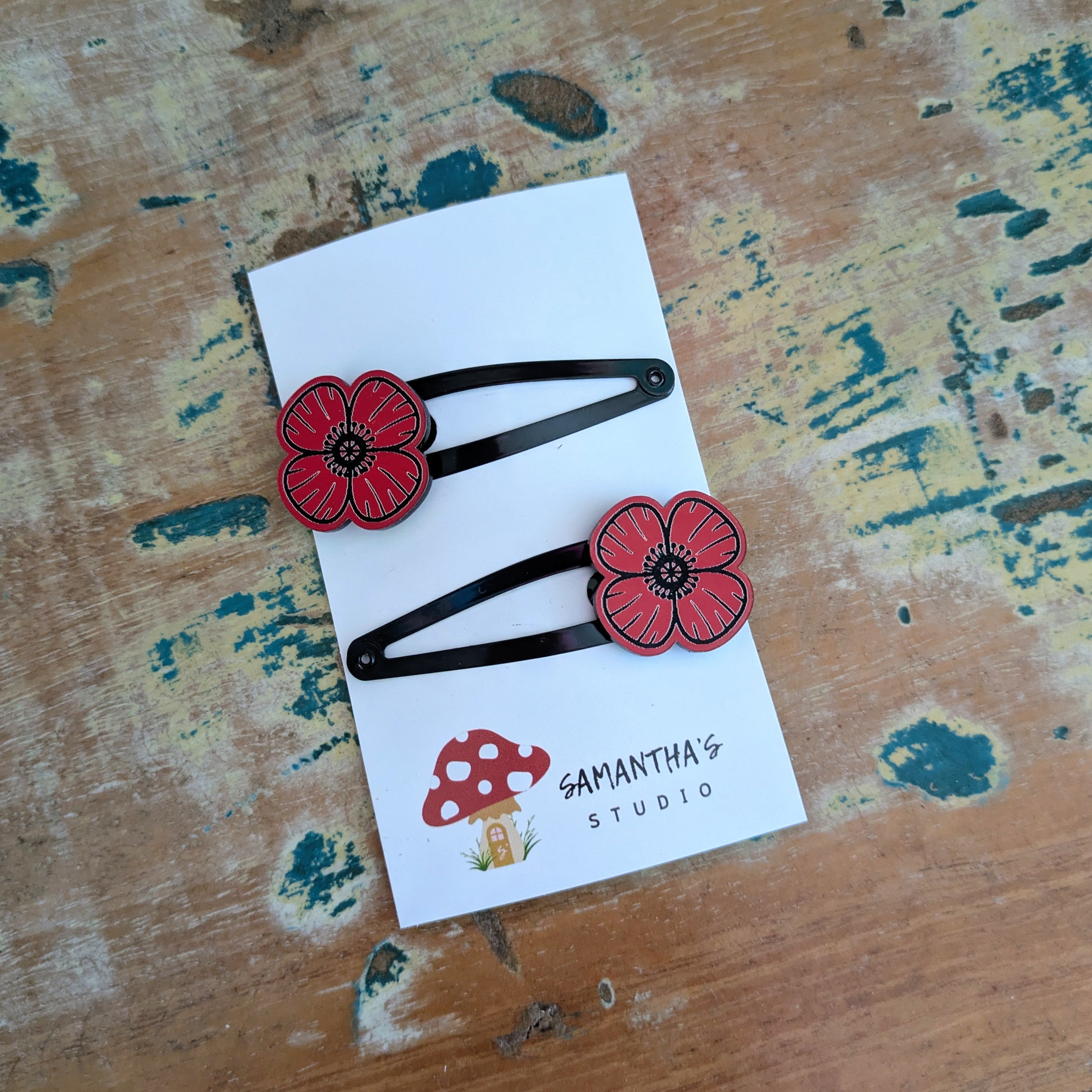 Poppy Hair Clips