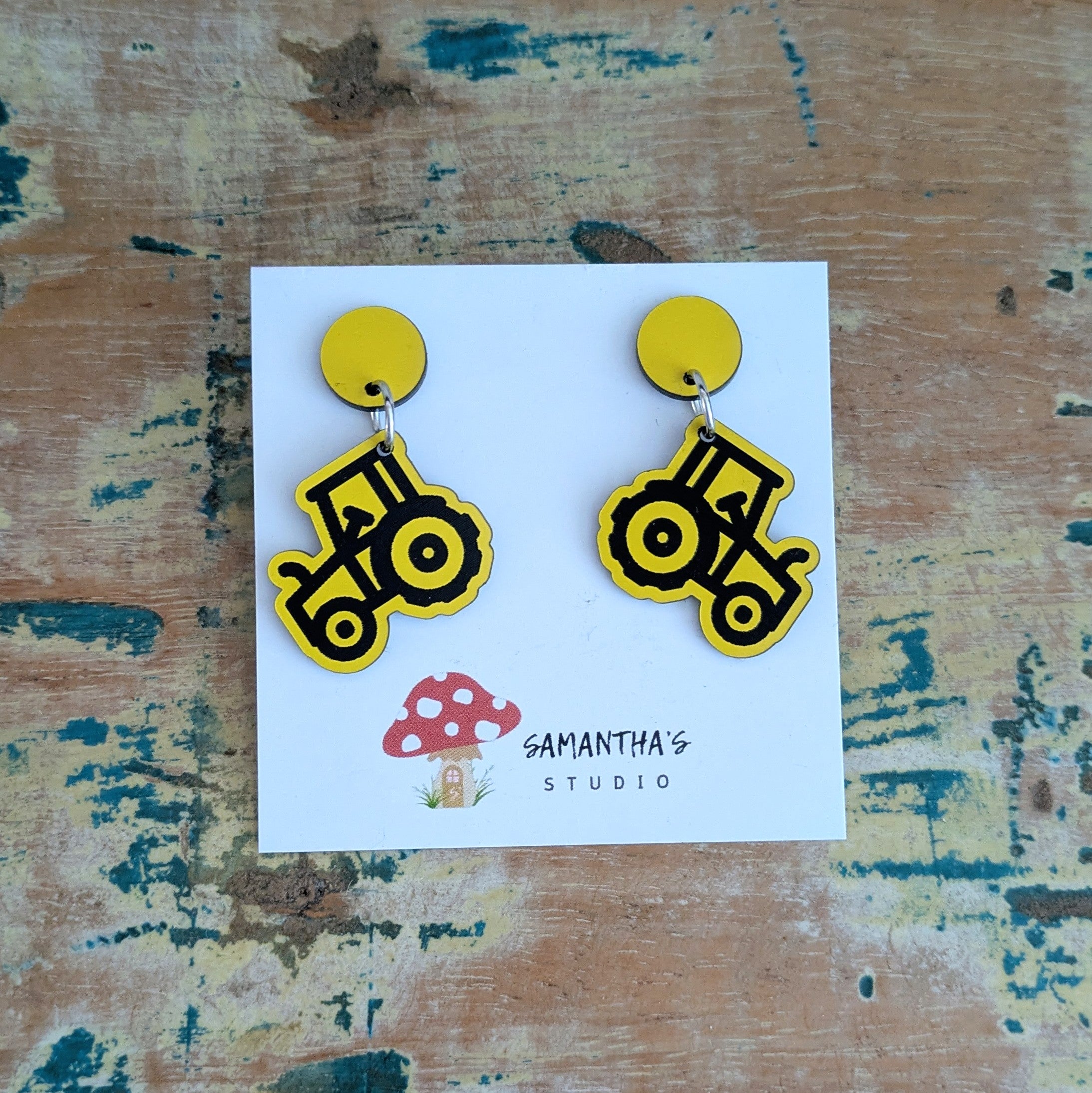 Tractor Dangle Earrings, Country farming earrings, Country & Western