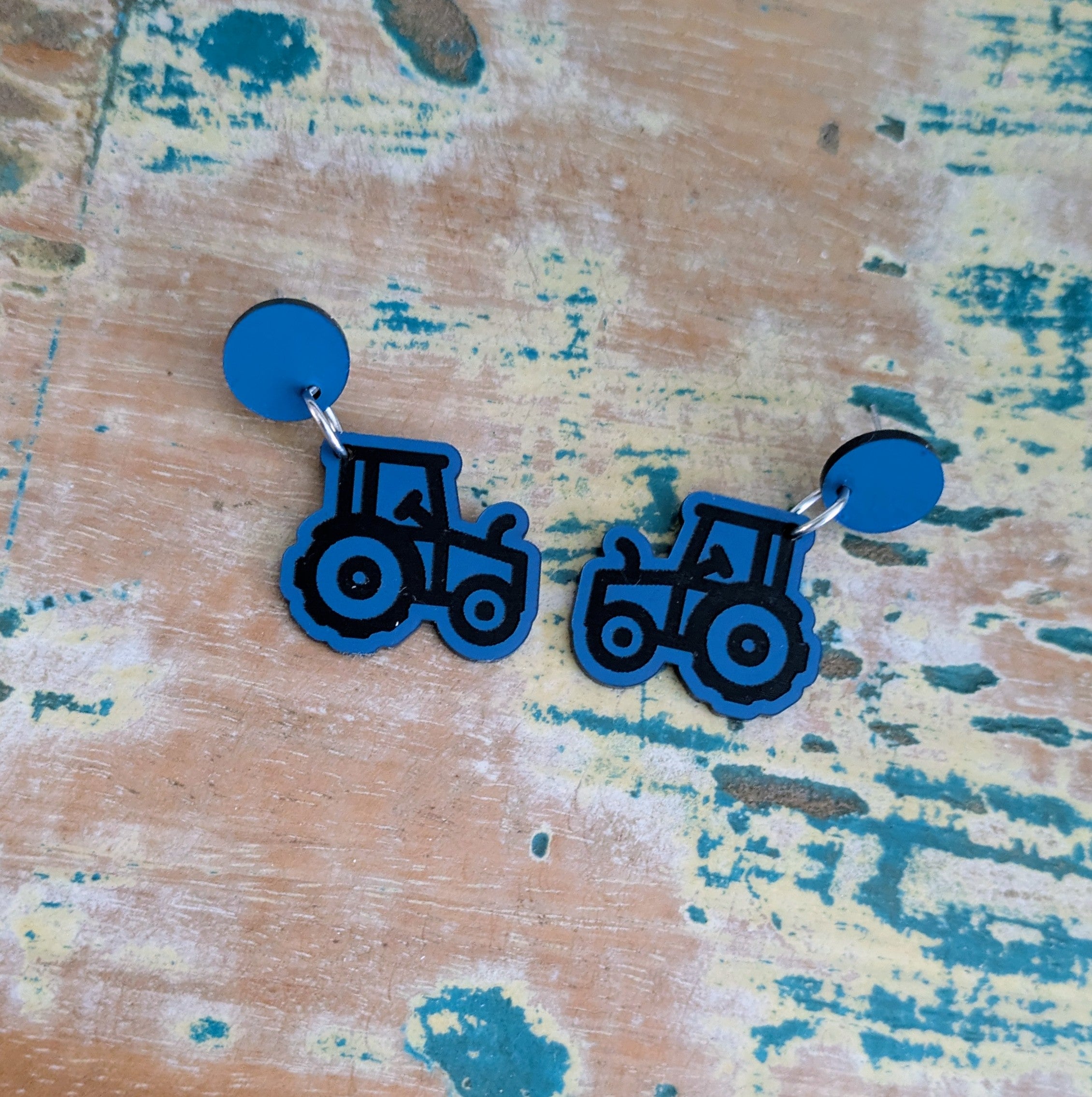Tractor Dangle Earrings, Country farming earrings, Country & Western