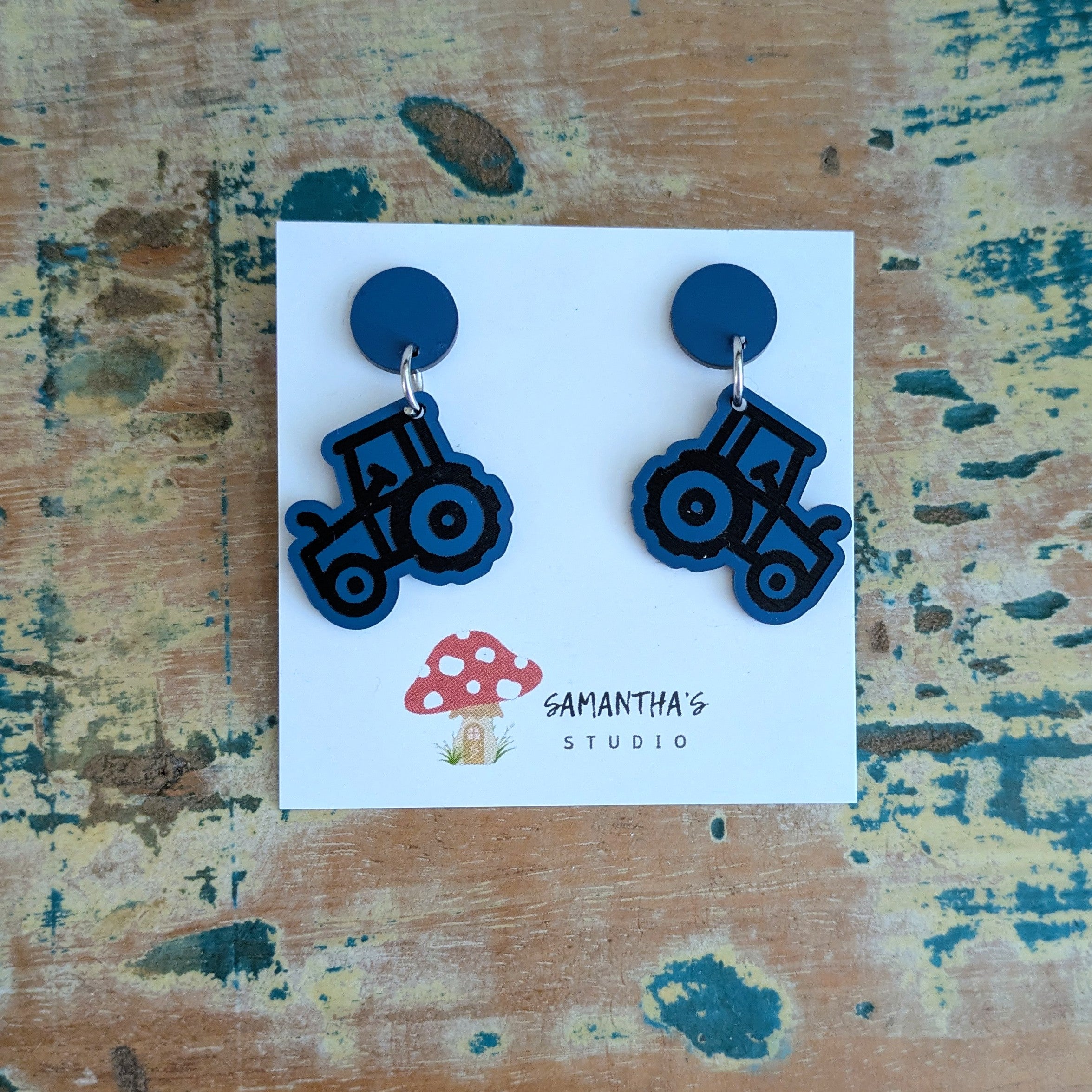 Tractor Dangle Earrings, Country farming earrings, Country & Western