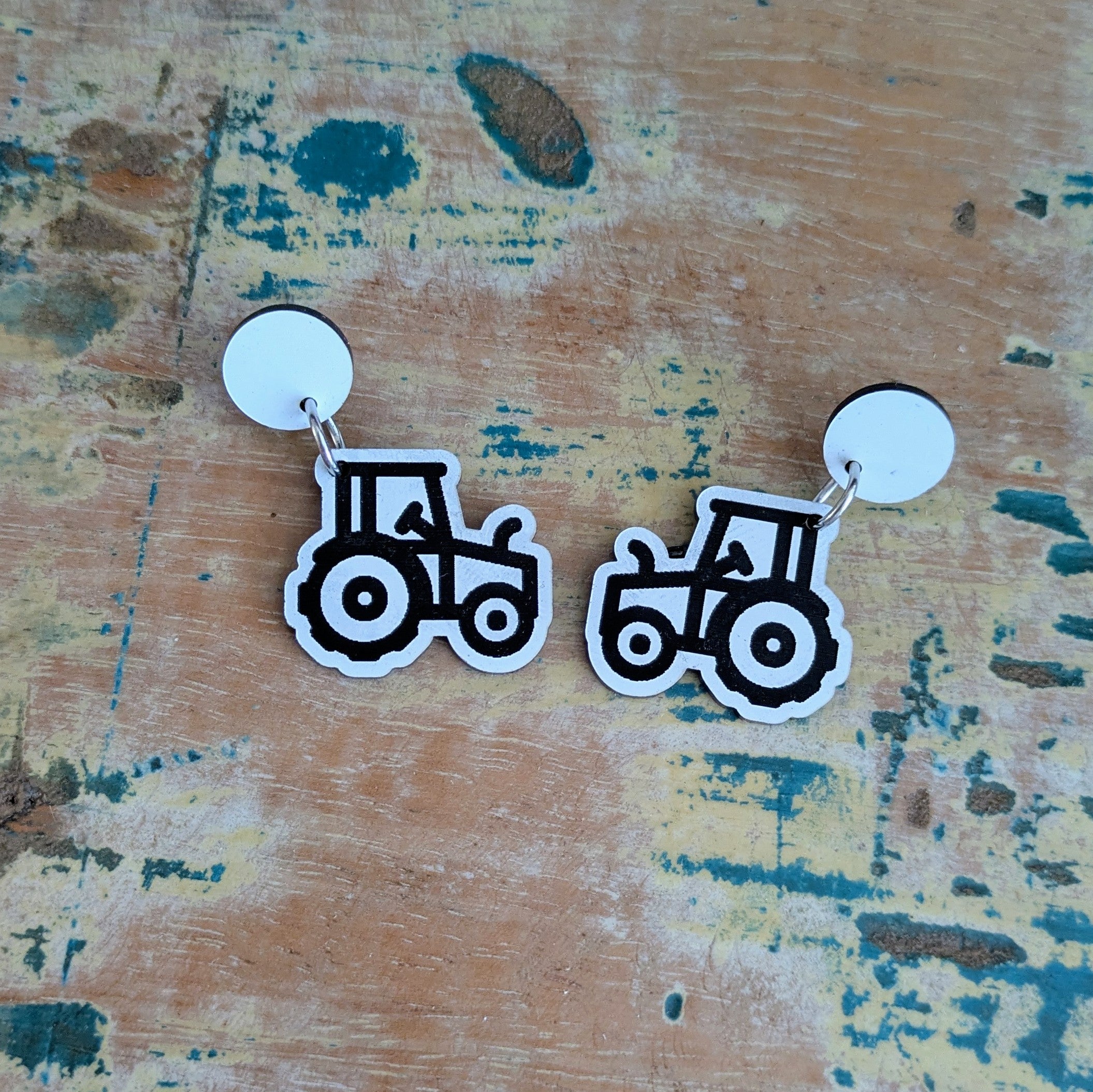 Tractor Dangle Earrings, Country farming earrings, Country & Western